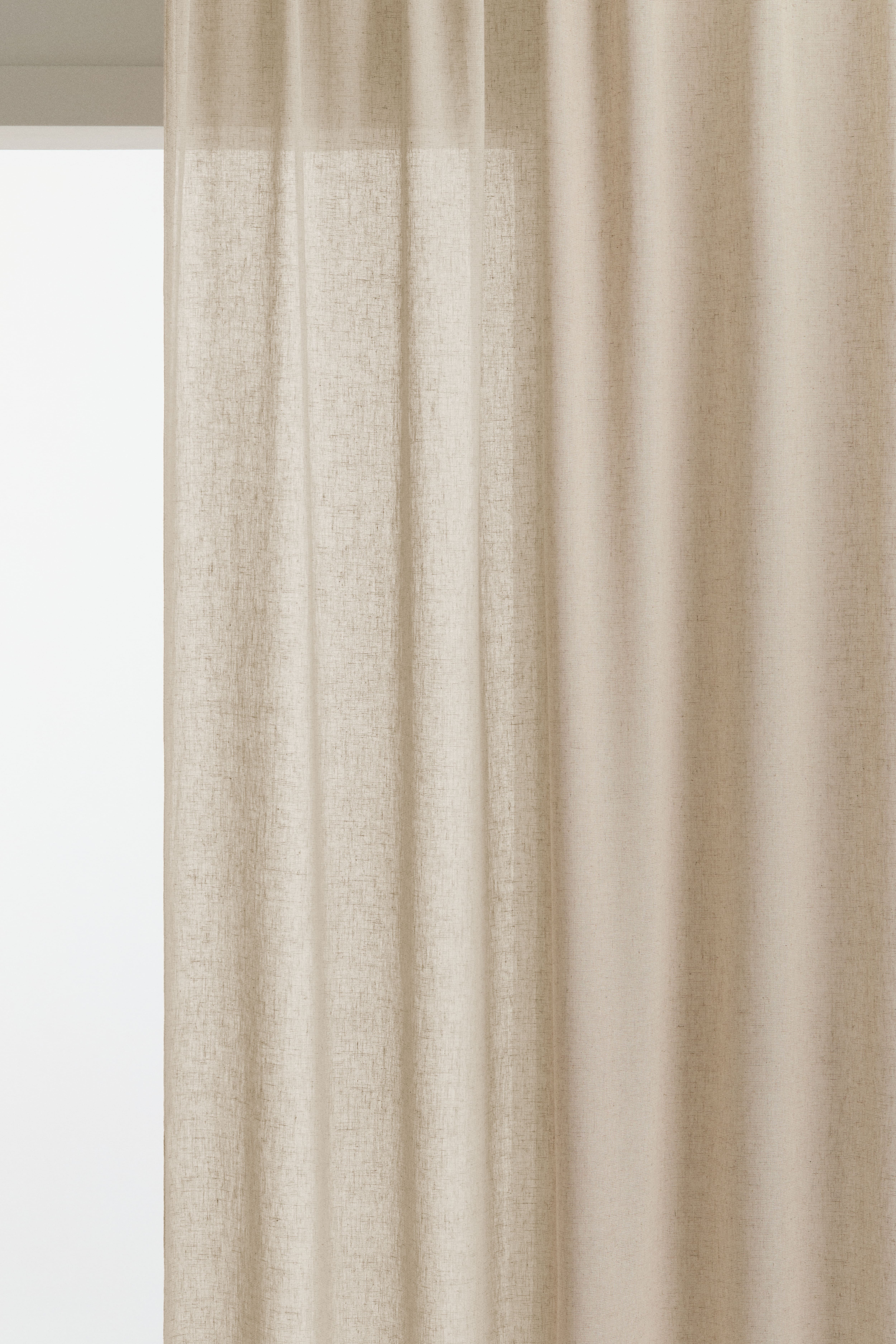 1-Pack Wide Linen-Blend Curtain Panel