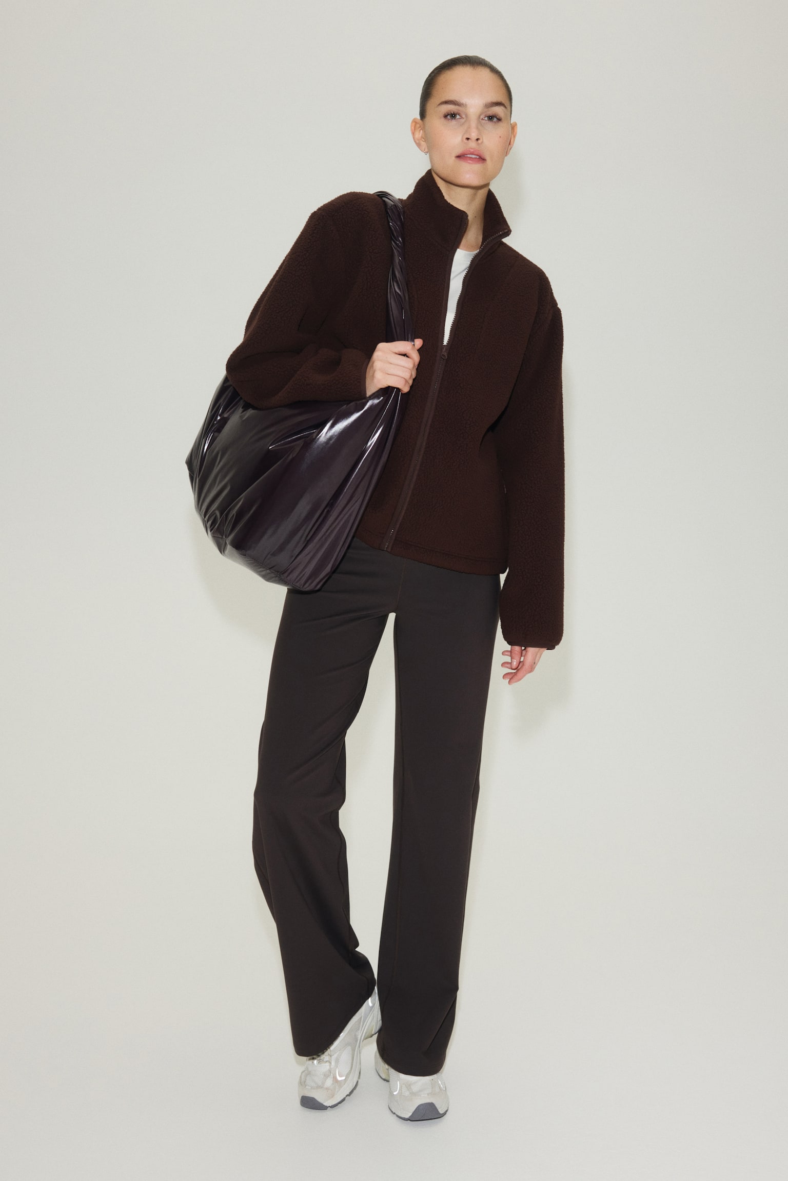 ז'קט ספורט טדי - חום חם/שנהב - 7