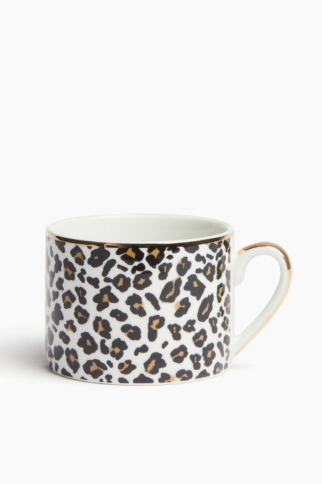 Porcelain Cup - White/leopard print - Home All | H&M US