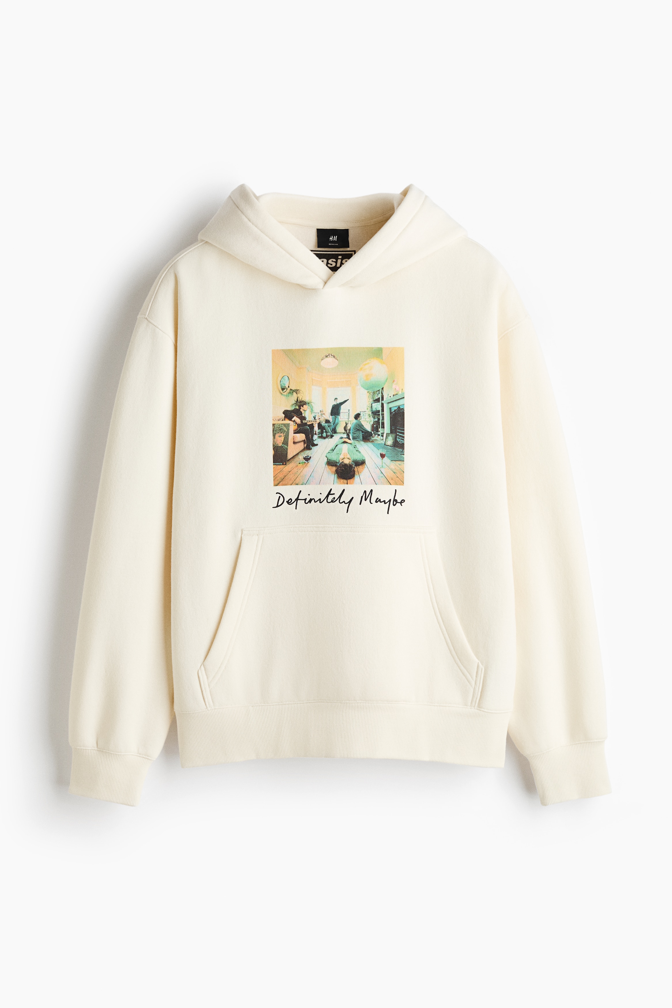 Relaxed Fit Printed hoodie - Cream/Oasis