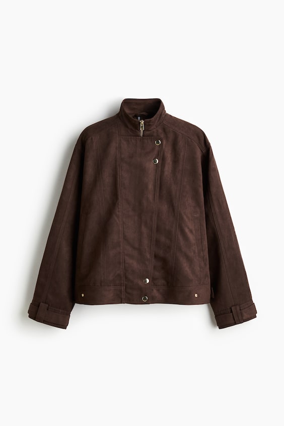 Женские куртки H&M Oversized Biker Jacket