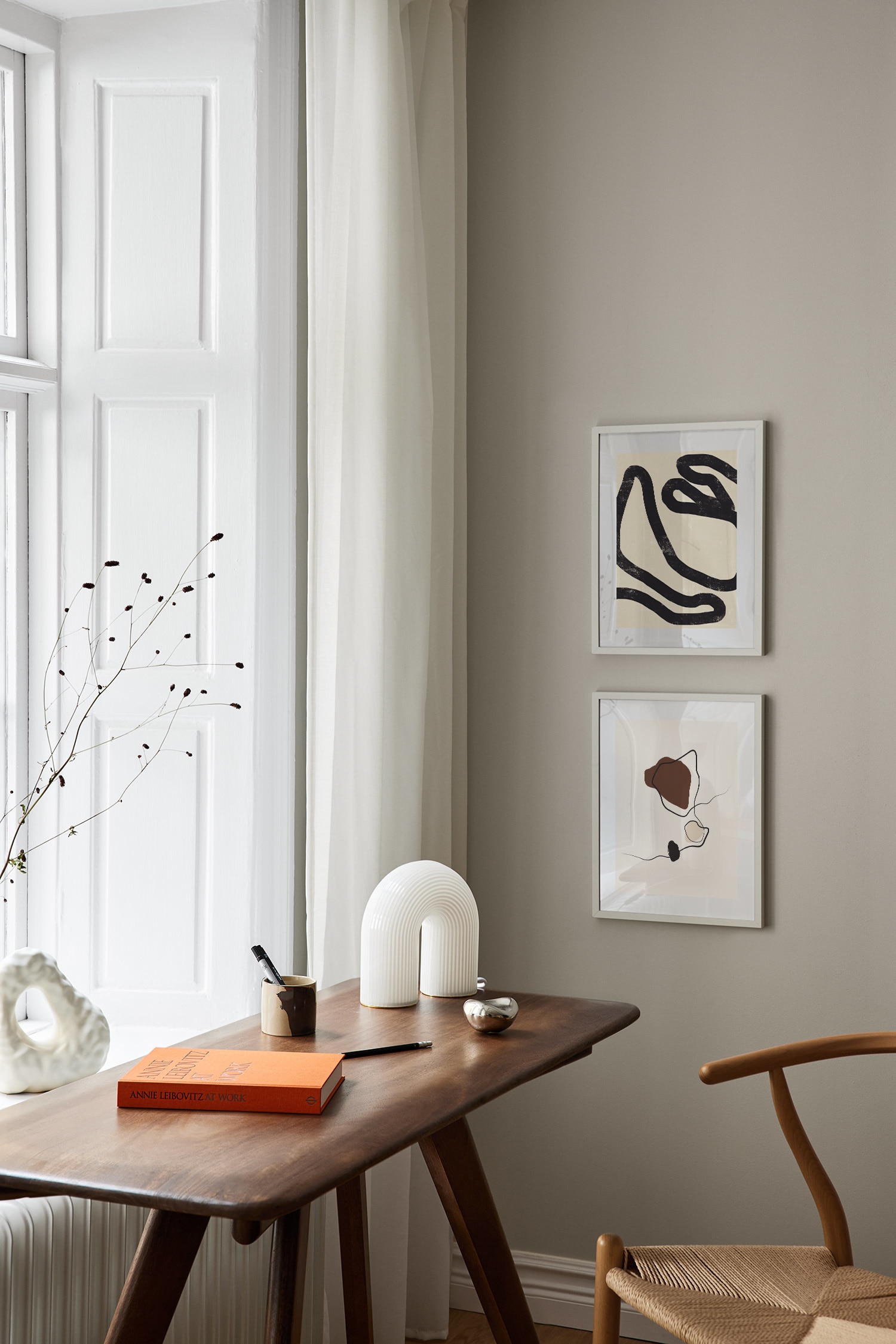 Detour Plakat - Beige/sort