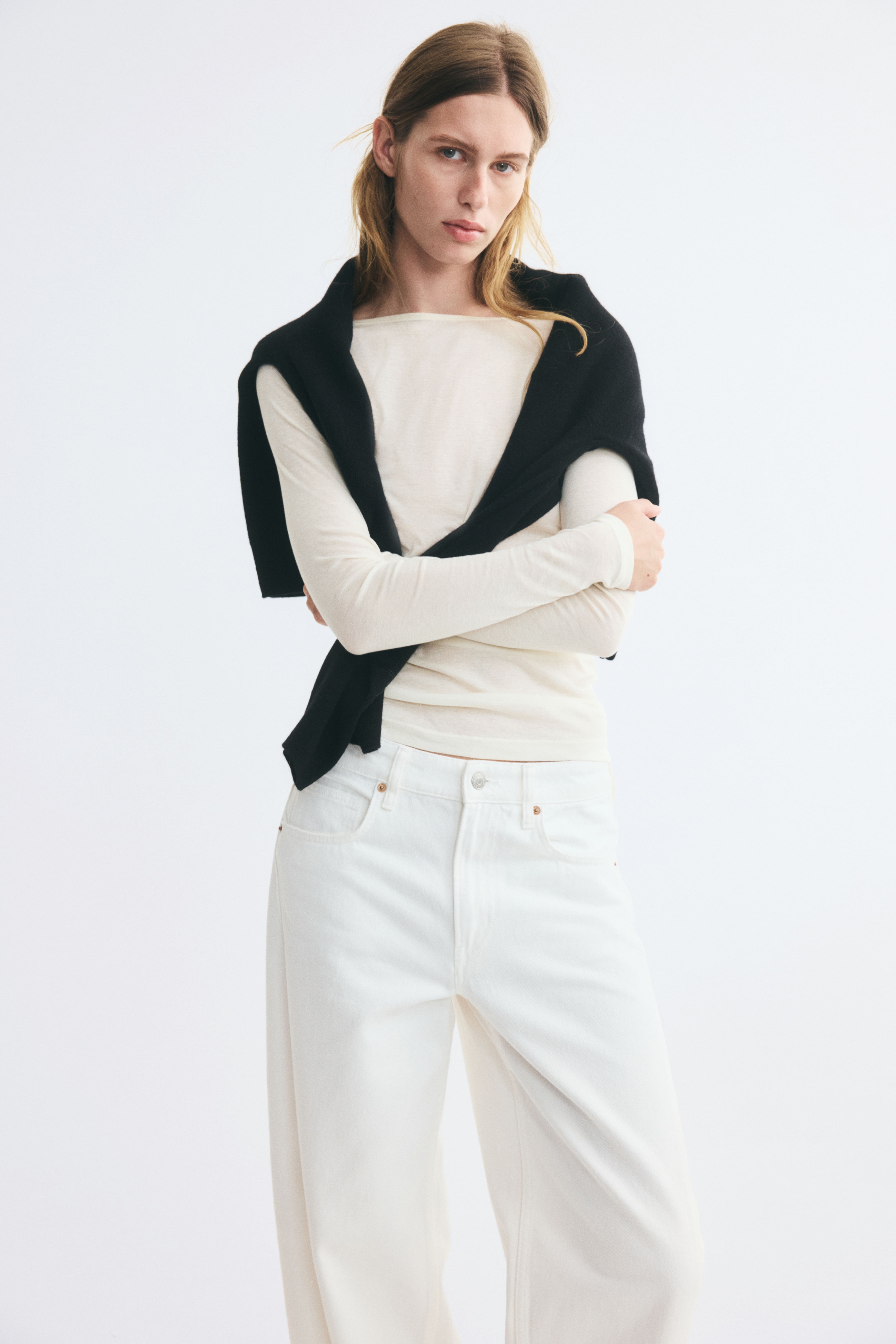 Boat-Neck Supima® Cotton Top
