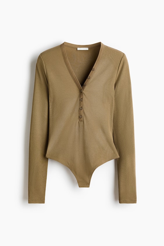 Боди, в рубчик, джерси — H&M