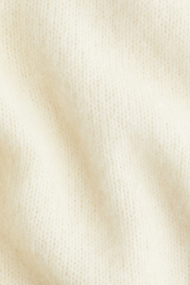 Cárdigan en mezcla de mohair con cremallera-Beige claro - 5