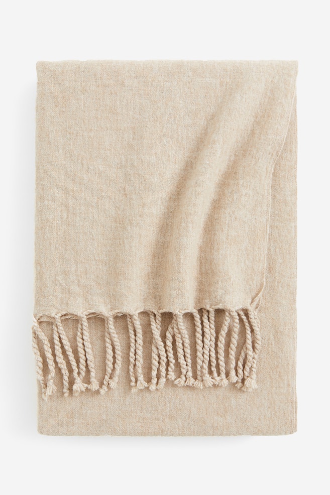 Wool-blend blanket - Beige/Yellow/Pink - 1
