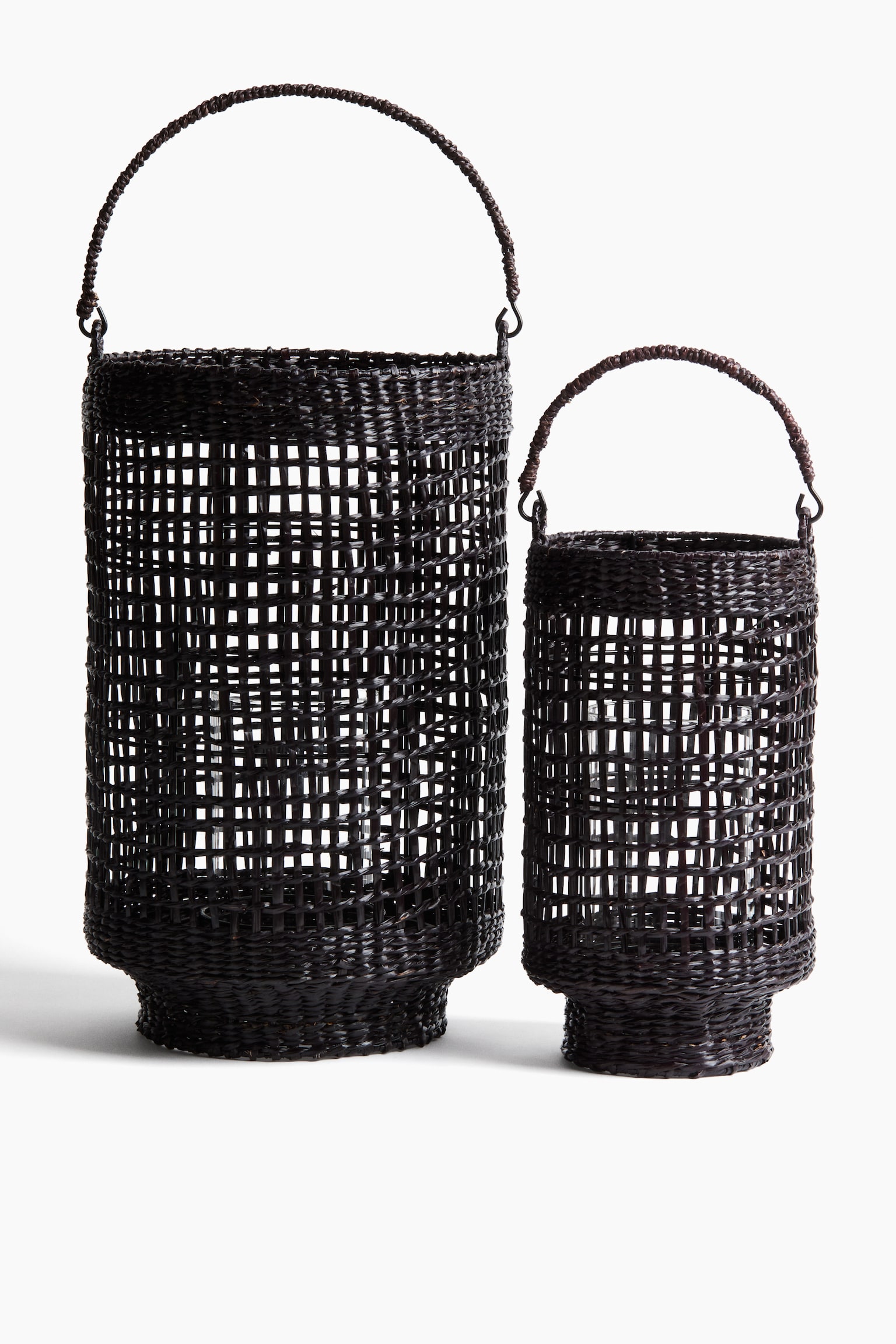 Extra-large seagrass lantern - Dark brown - 4