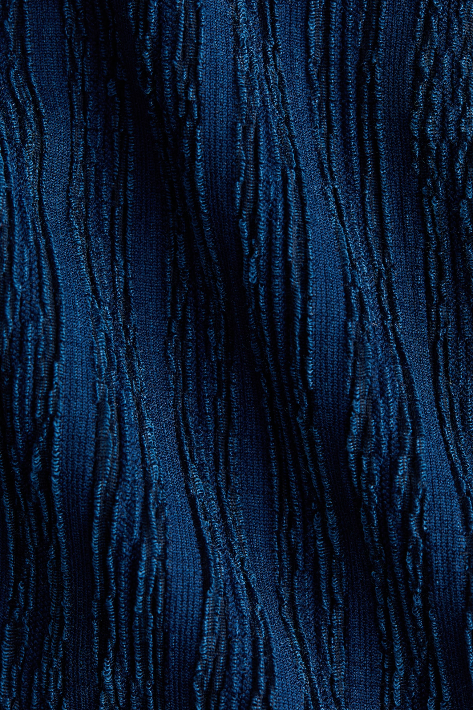 Textured halterneck top - Dark blue - 4