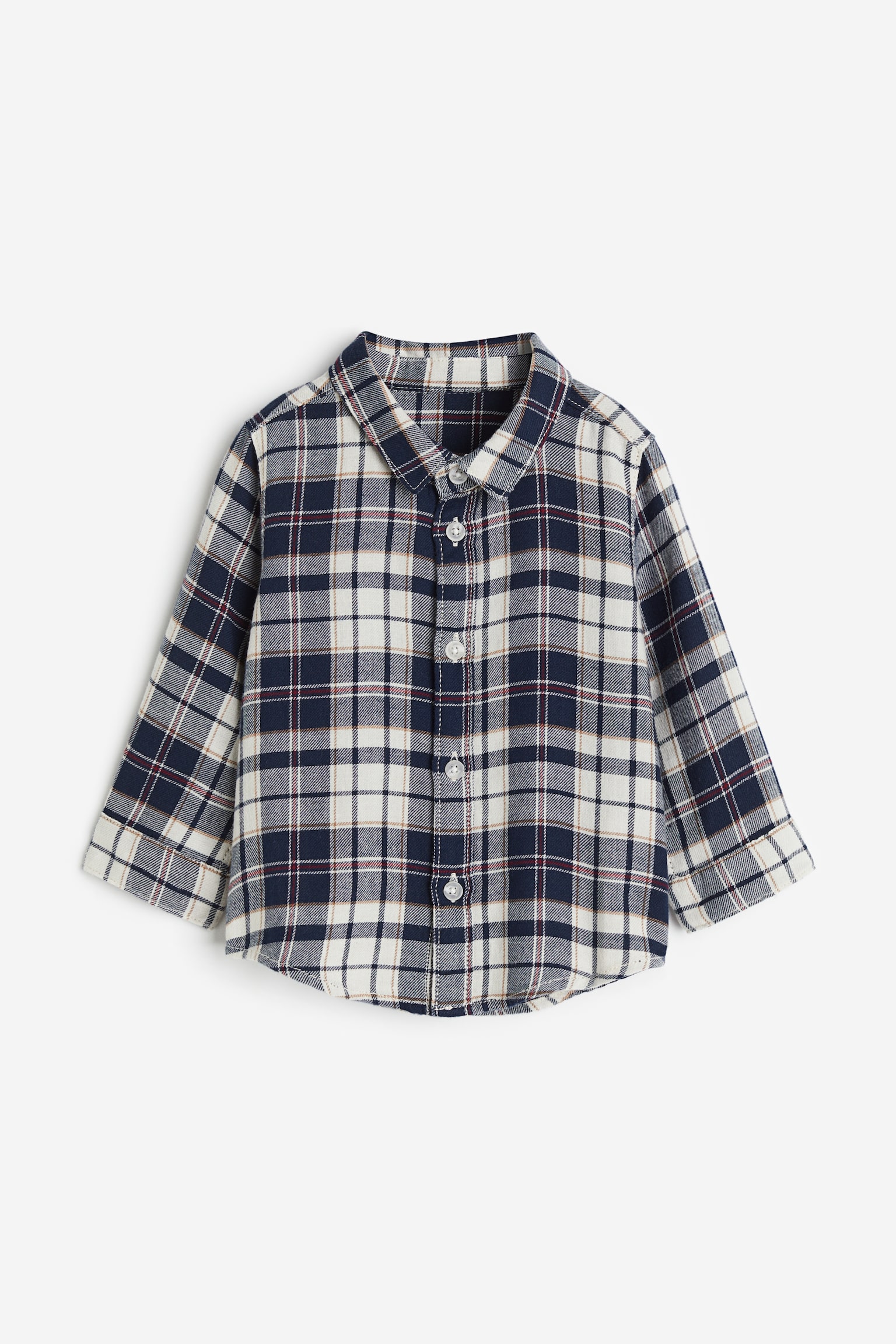 Cotton Shirt - Dark blue/Check/Light beige/Check/Cream/Blue/Red/Check/Dark blue/Check - 1