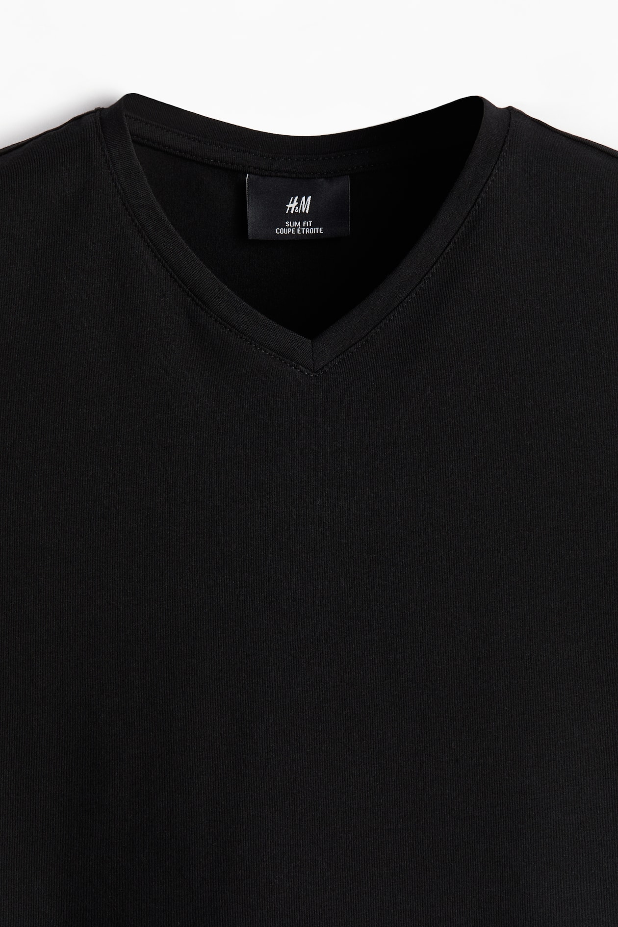 Slim Fit V-neck T-shirt - Black - Men | H&M US