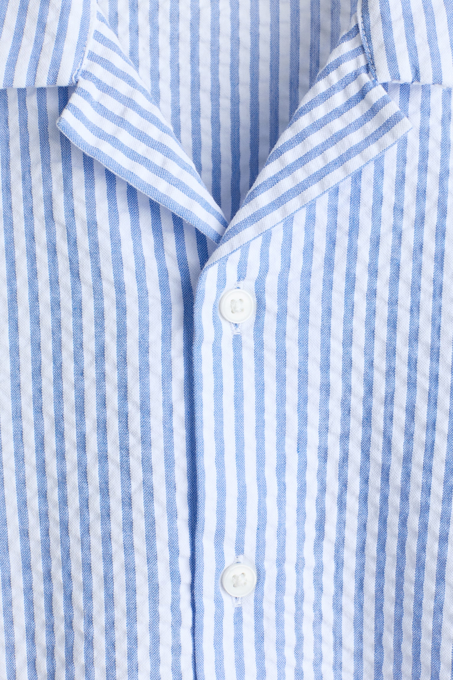 Seersucker resort shirt - Light blue/Striped/Light red/Striped/White/Palm trees - 2