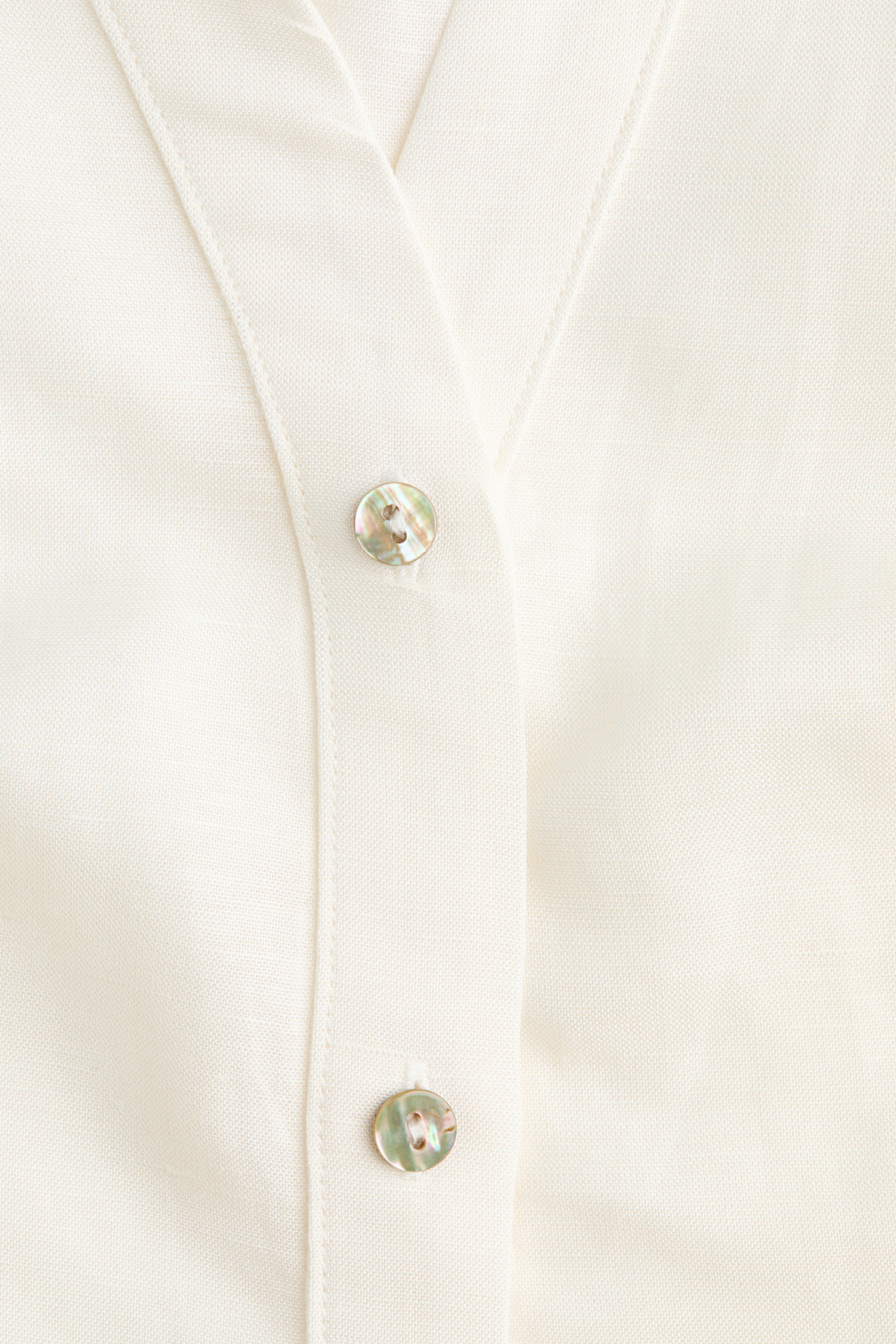 Linen-Blend V-Neck Vest