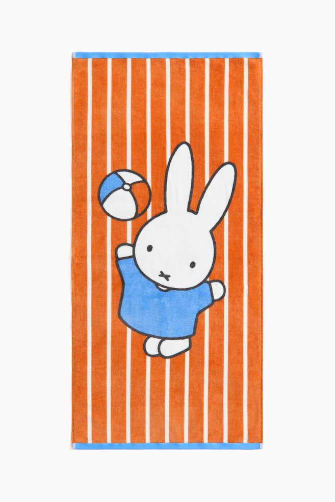 Toalla de baño en terry con diseño - Anaranjado/Miffy/Azul/Miffy/Amarillo/Miffy/Verde oscuro/Miffy - 1