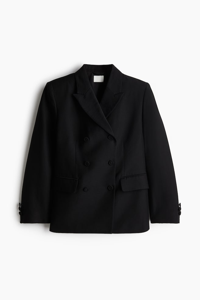 Zweireihiger Blazer - Schwarz - 1