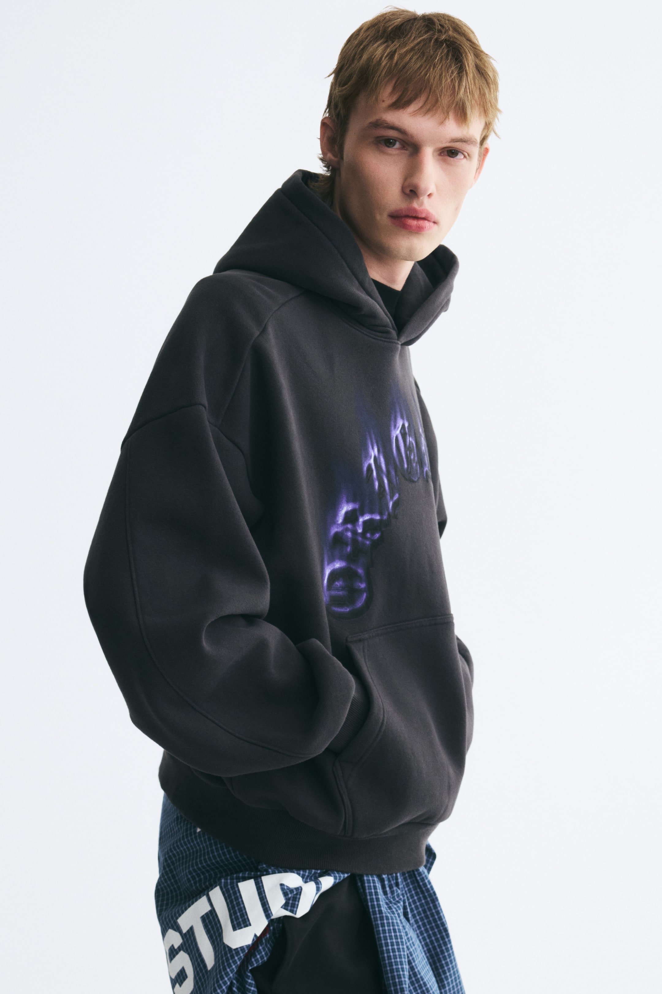 Oversized Printed Hoodie