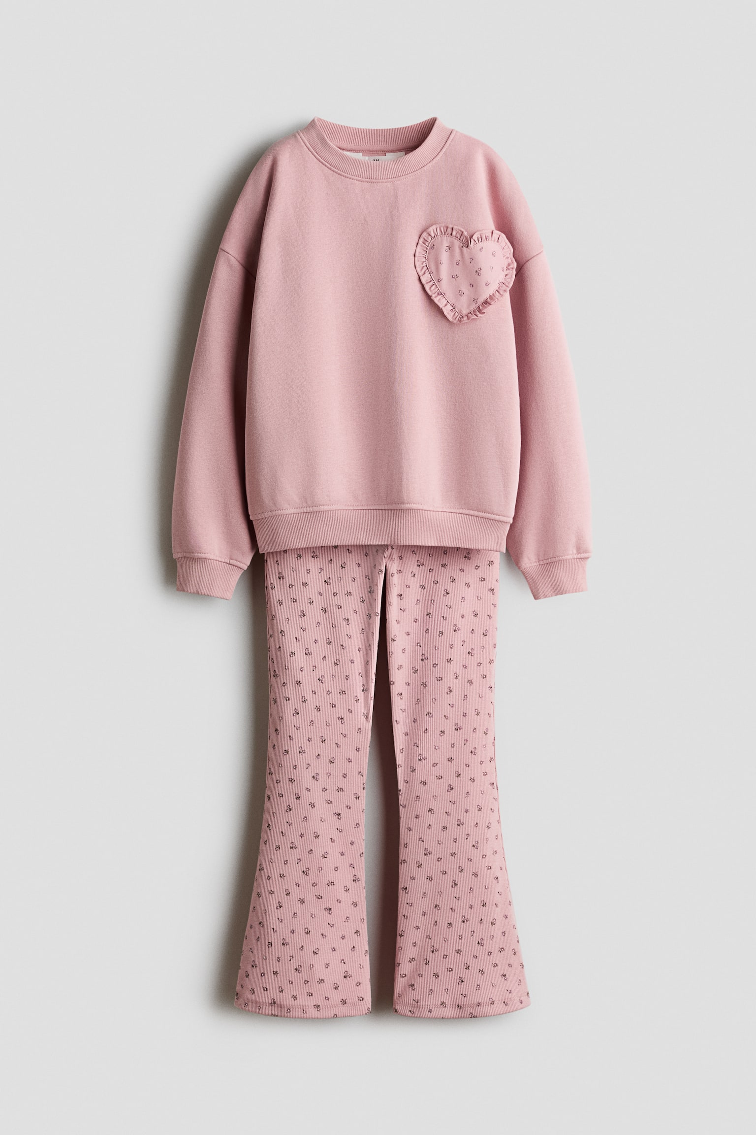 2-Piece Appliquéd Set - Dusty pink/floral/Heather purple/floral/Light beige/leopard print