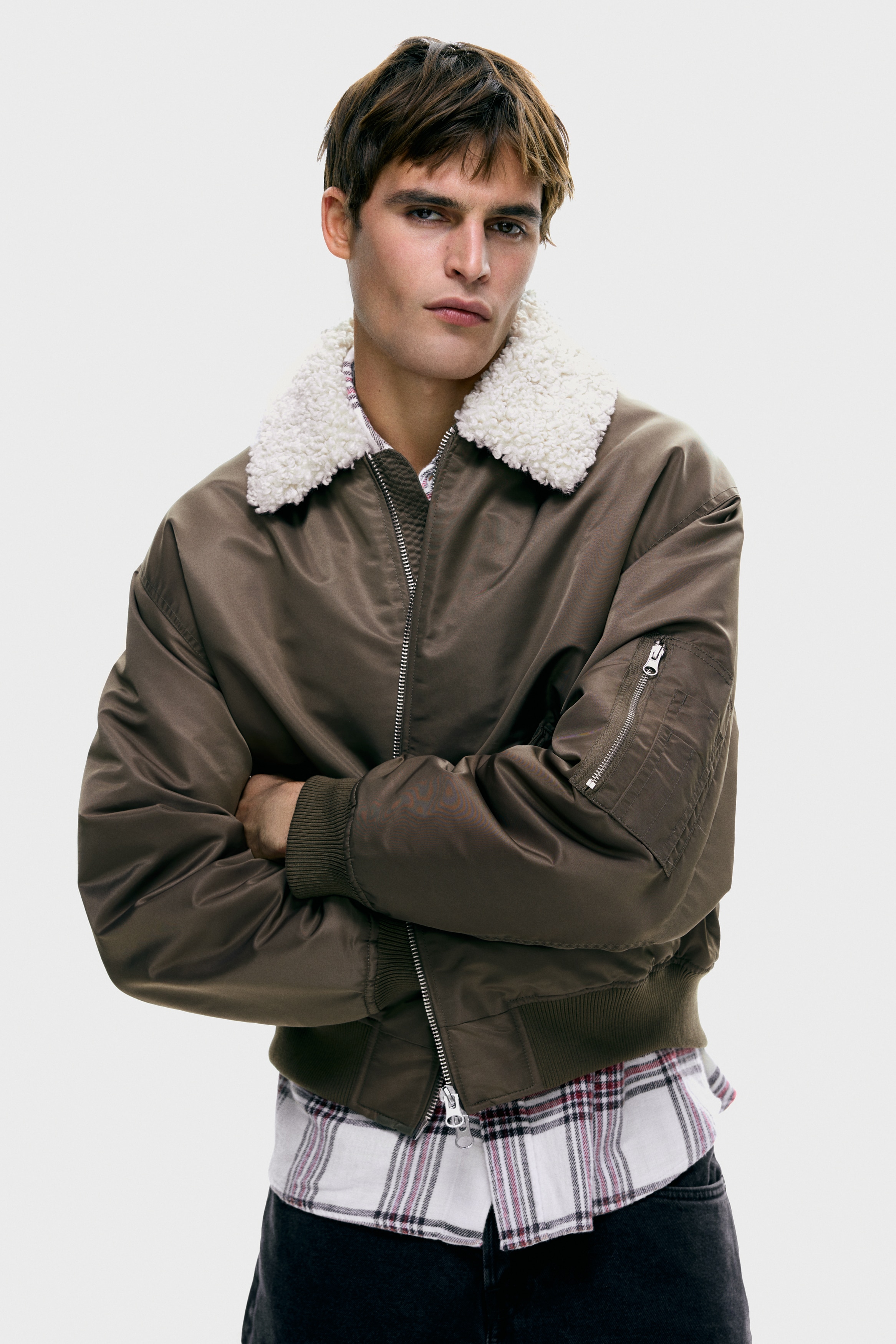 メンズアビエータージャケット |レザー、オーバーサイズ&テディ | H&M JP