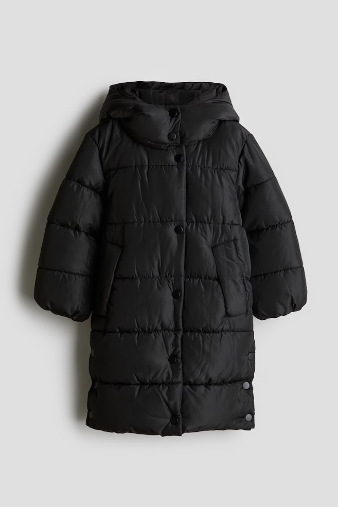 Water-repellent puffer jacket - Black - 1