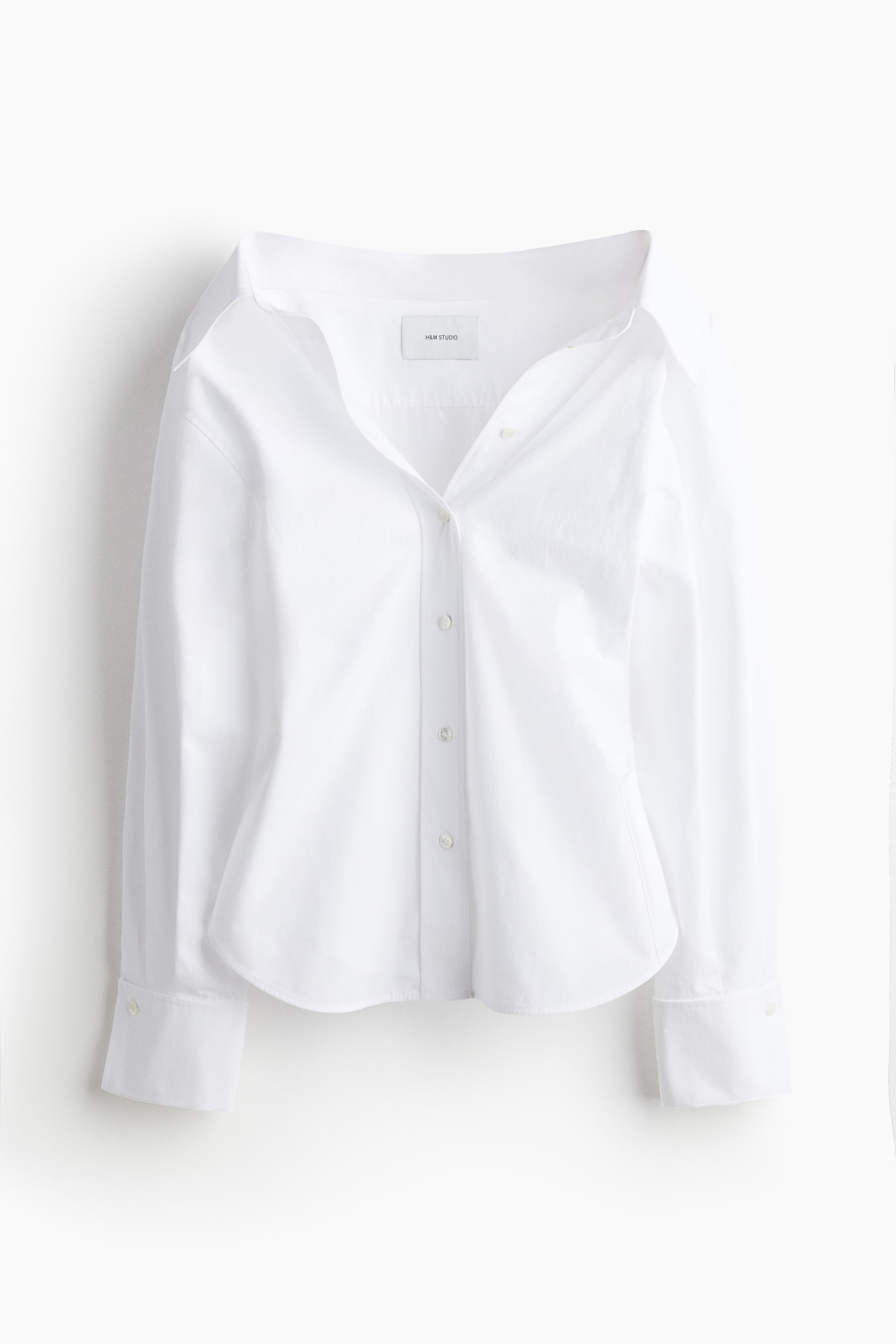 Visualizza immagine più grande: Camicia aderente in cotone - Bianco - DONNA | H&M IT 5