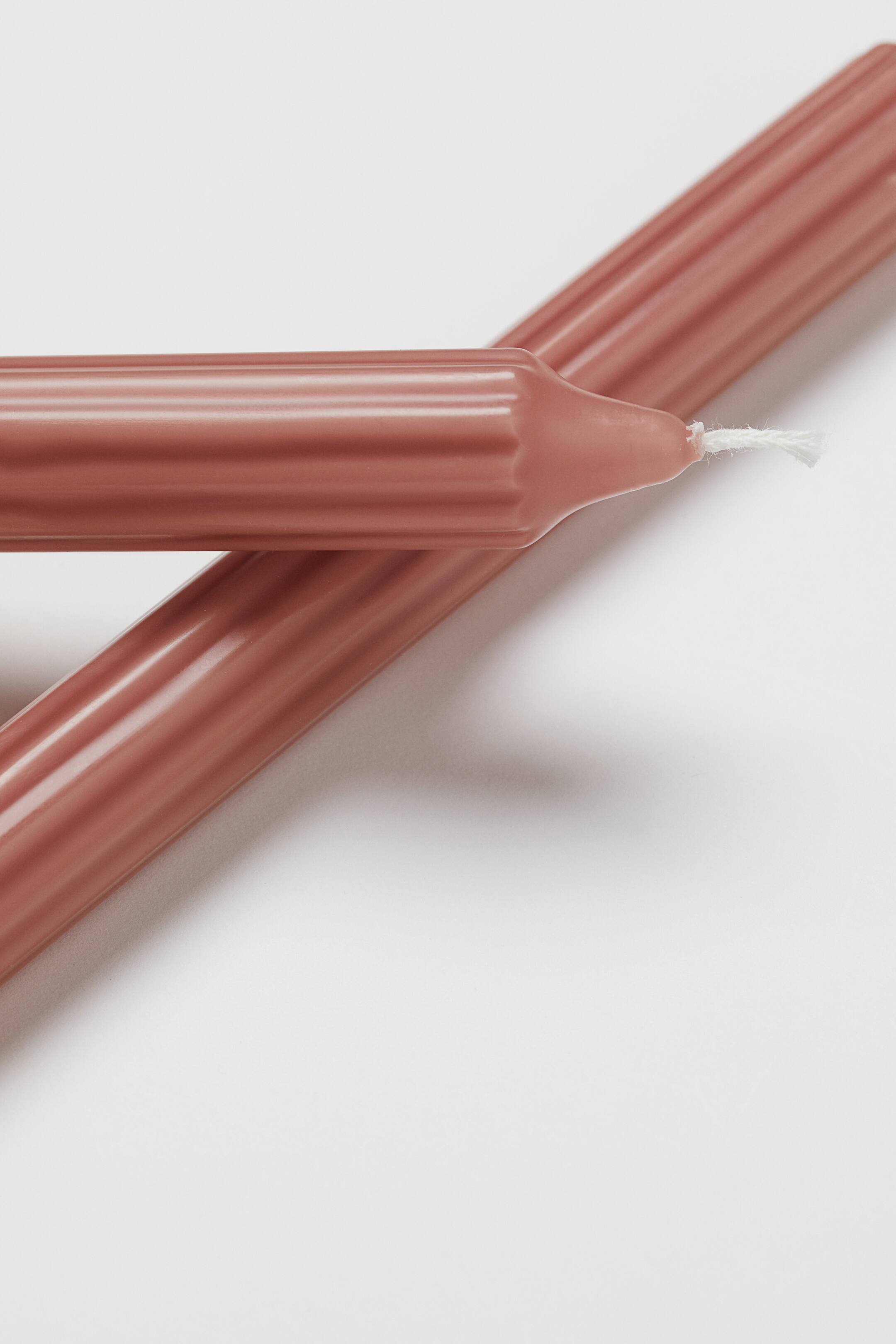 View larger image: 2-pack fluted candles - Old rose - Home All | H&M IN 2