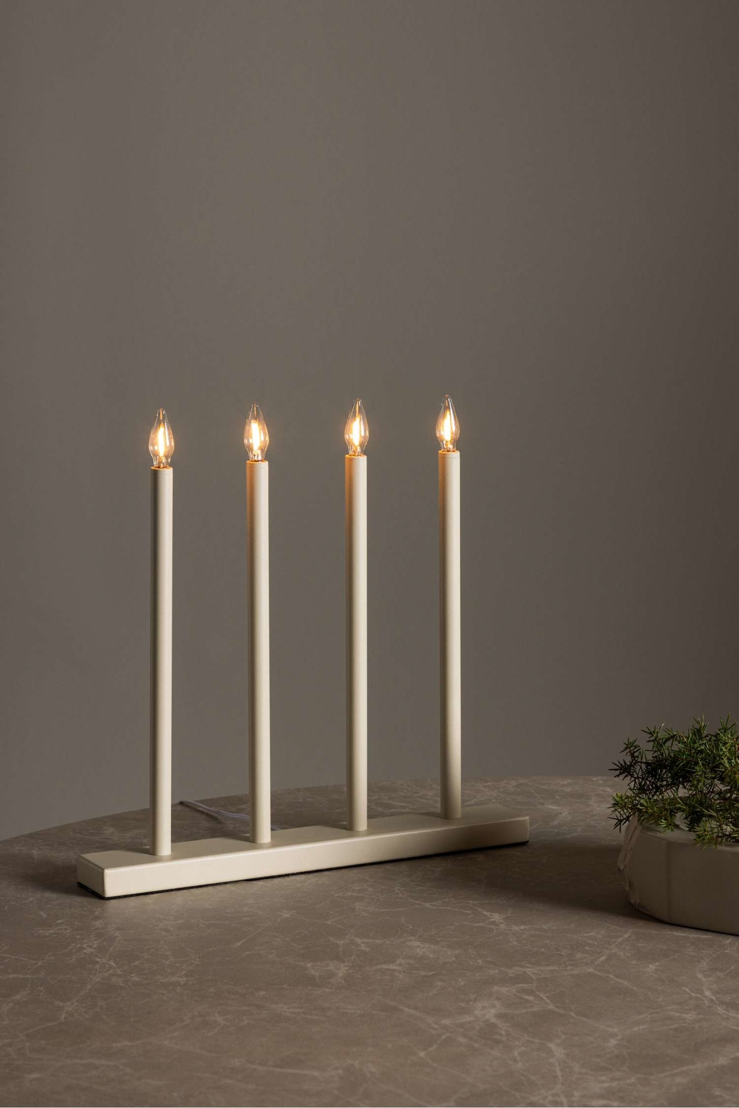 Lofsdalen Adventsljusstake - Järn, Beige