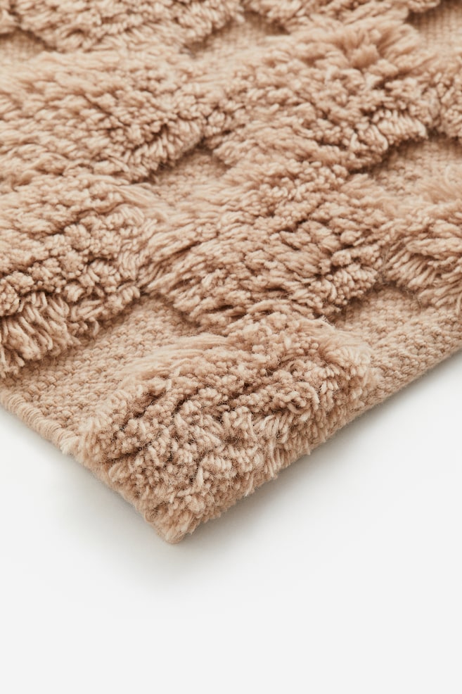 Tappeto in misto lana con motivo taftato - Beige - 3