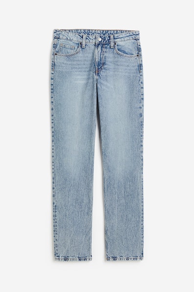 Straight Regular Jeans - Regular waist - Extra-long legs - Light denim ...