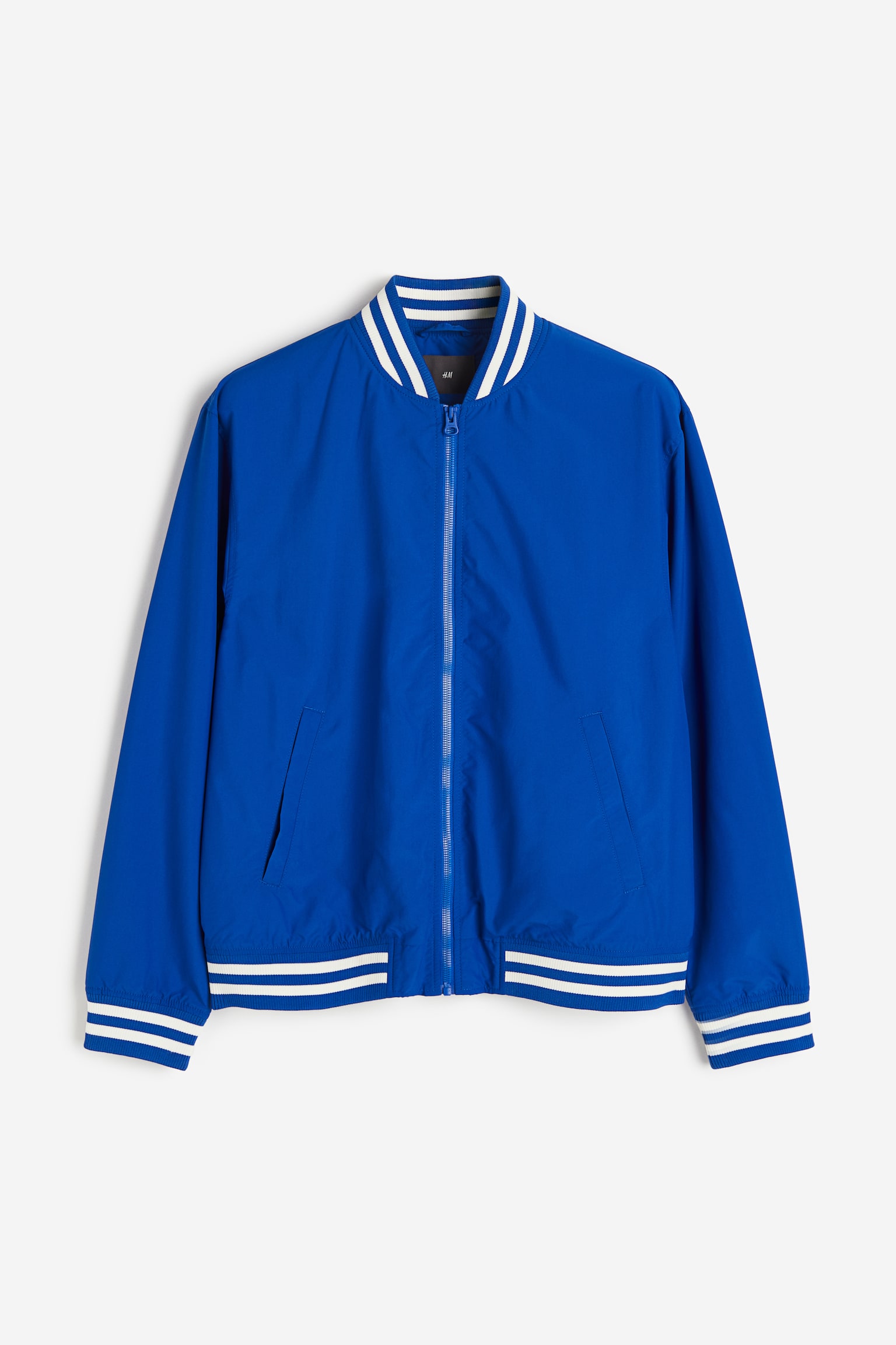 Regular Fit Baseball Jacket - Bright blue/White/Black/white - 1