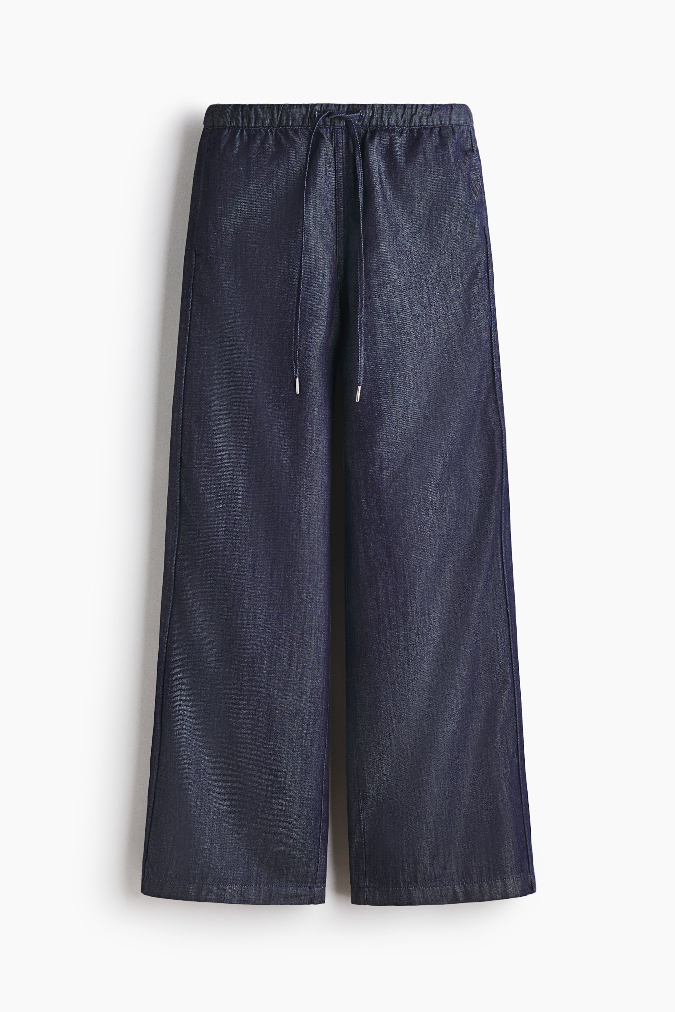 View larger image: Denim Drawstring Pants - Dark denim blue - Ladies | H&M US 1