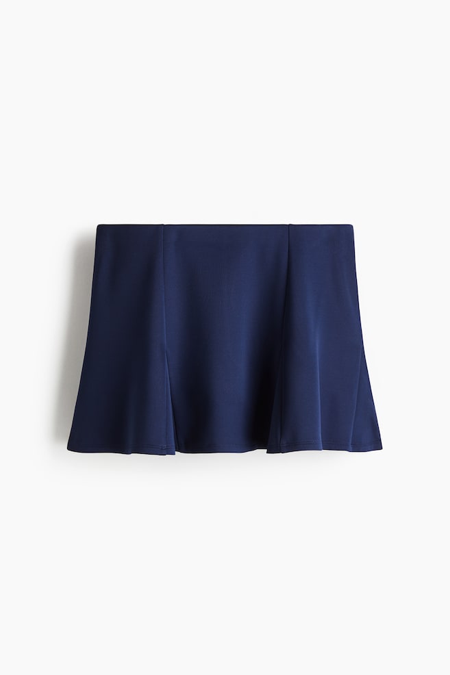 Pleated Scuba Skort - Dark blue/Black - 1