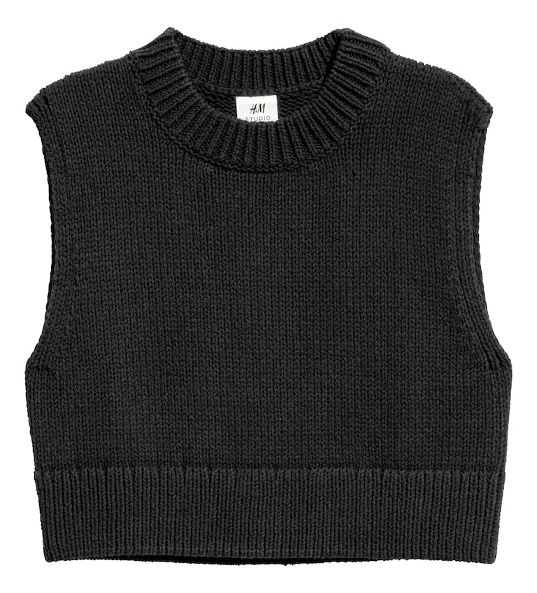 Chunky-knit Sweater Vest - Black - Men | H&M US