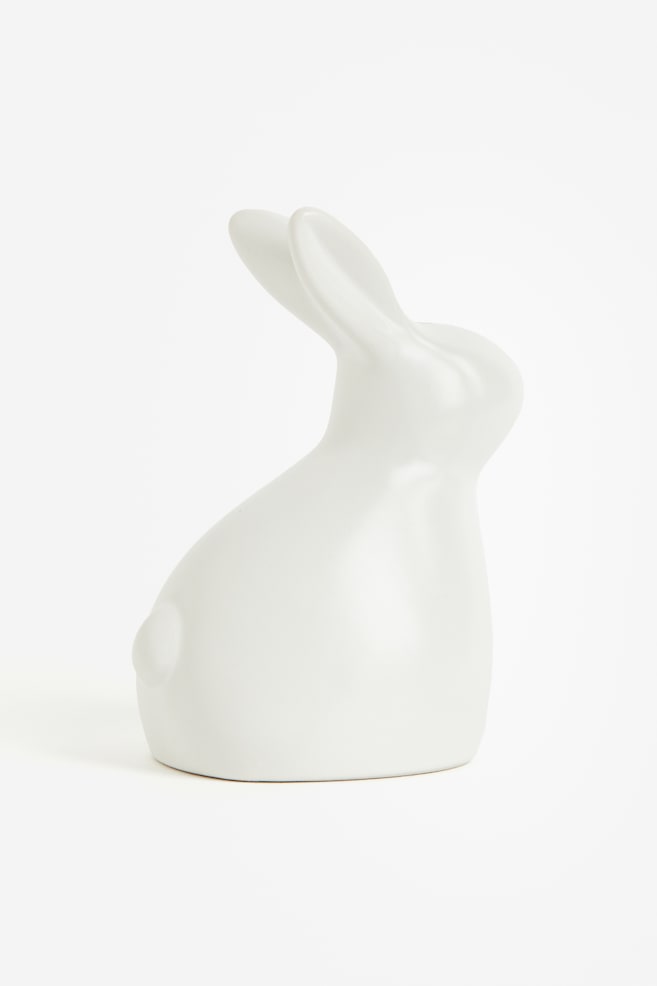 Stoneware Easter bunny - White - 1