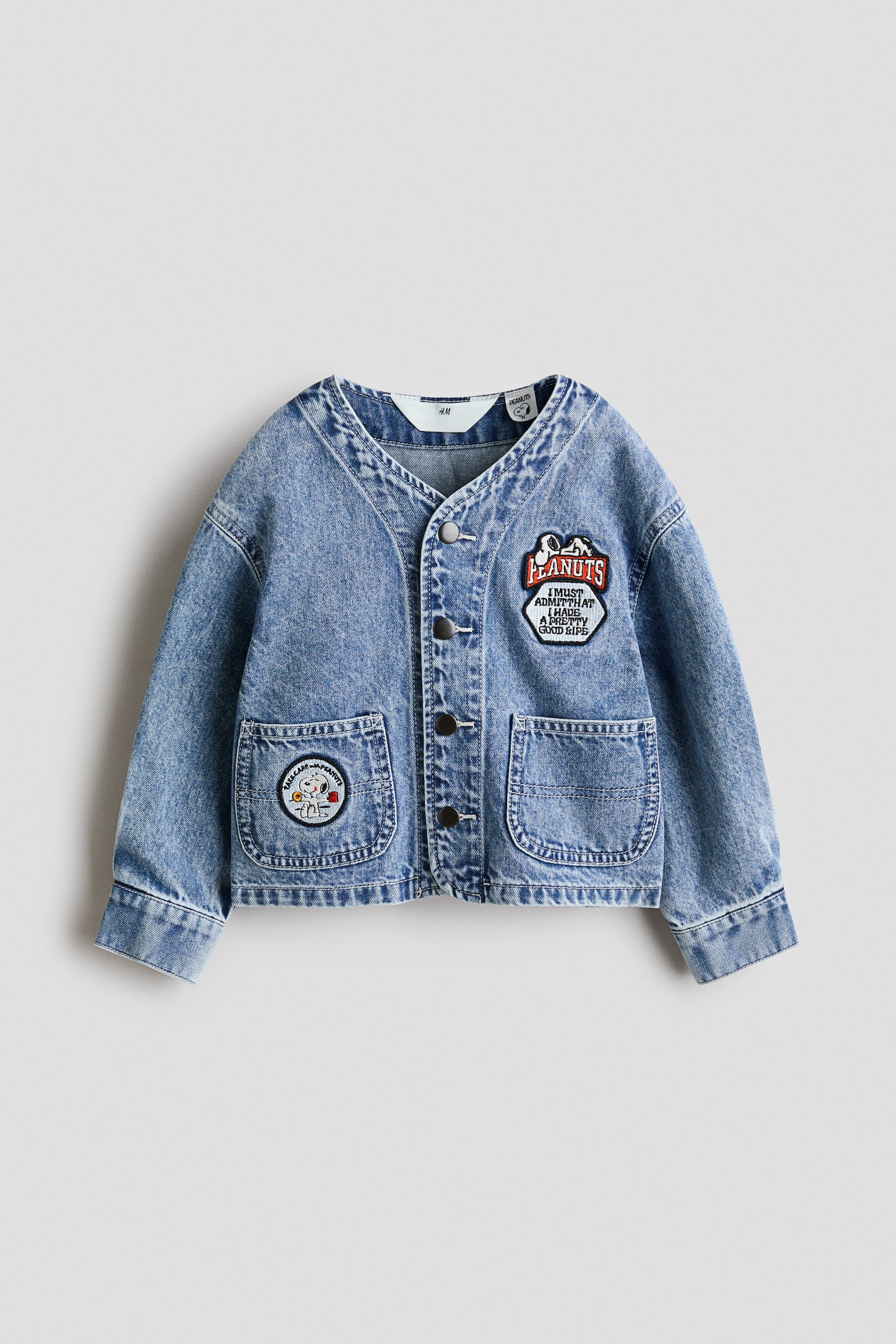 アップリケ デニムジャケット - デニムブルー／スヌーピー