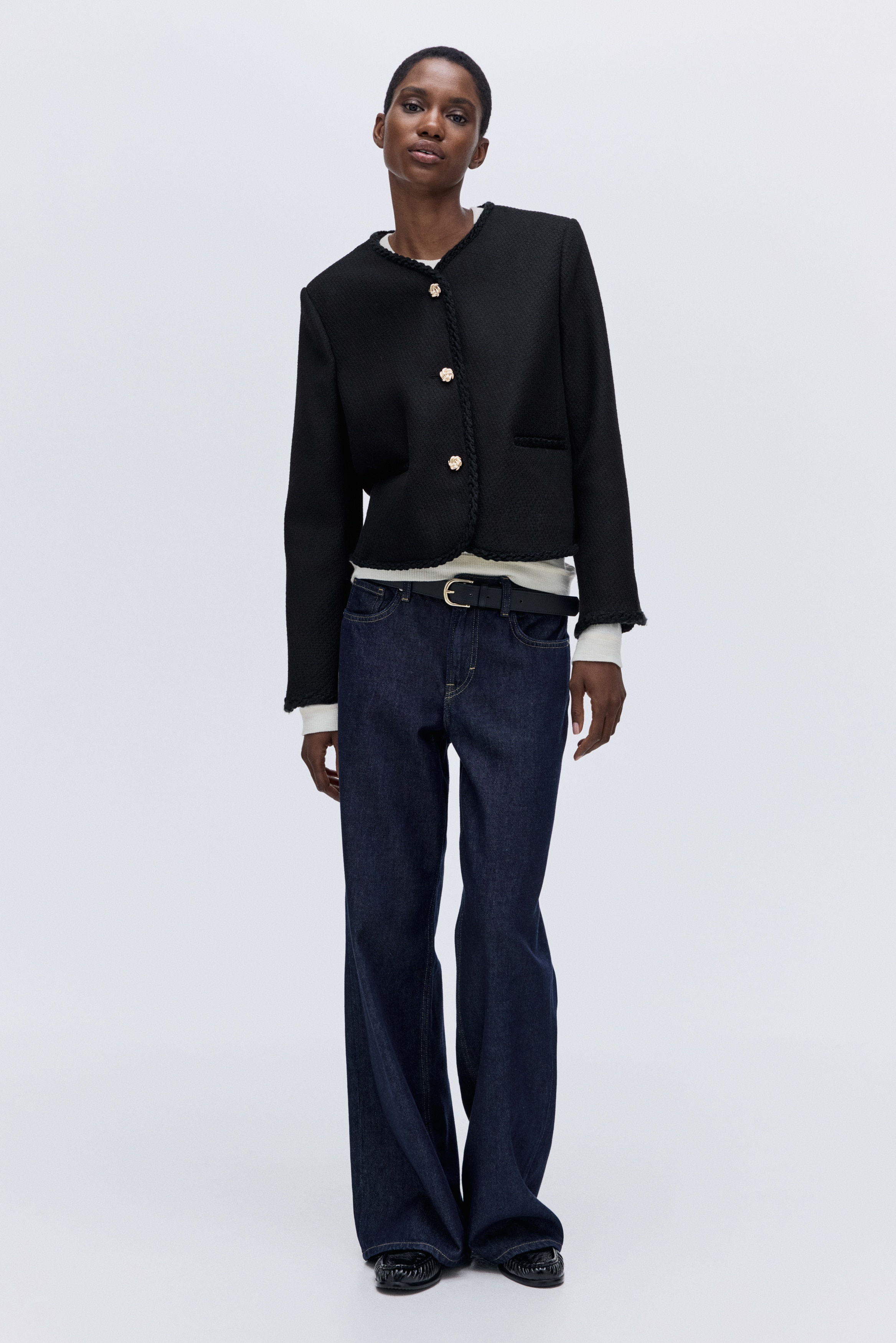 H＆M　未使用新品　ブークレジャケット　ブラック　Sサイズ ブークレジャケット - ブラック - レディース | H&M JP