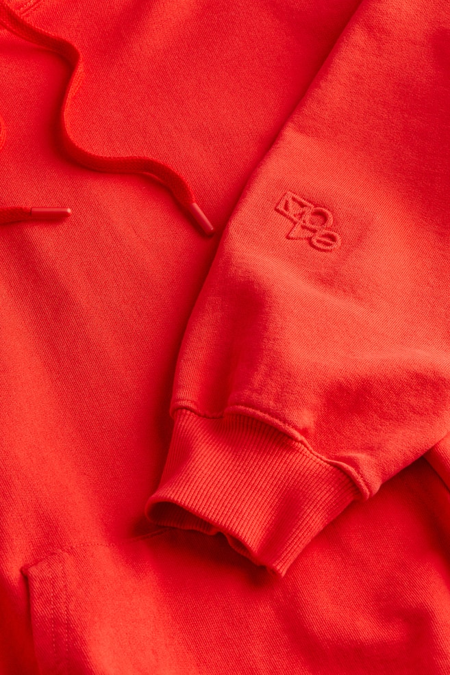 DryMove™ Sports hoodie - Bright red/Dark brown/Lavender blue - 3