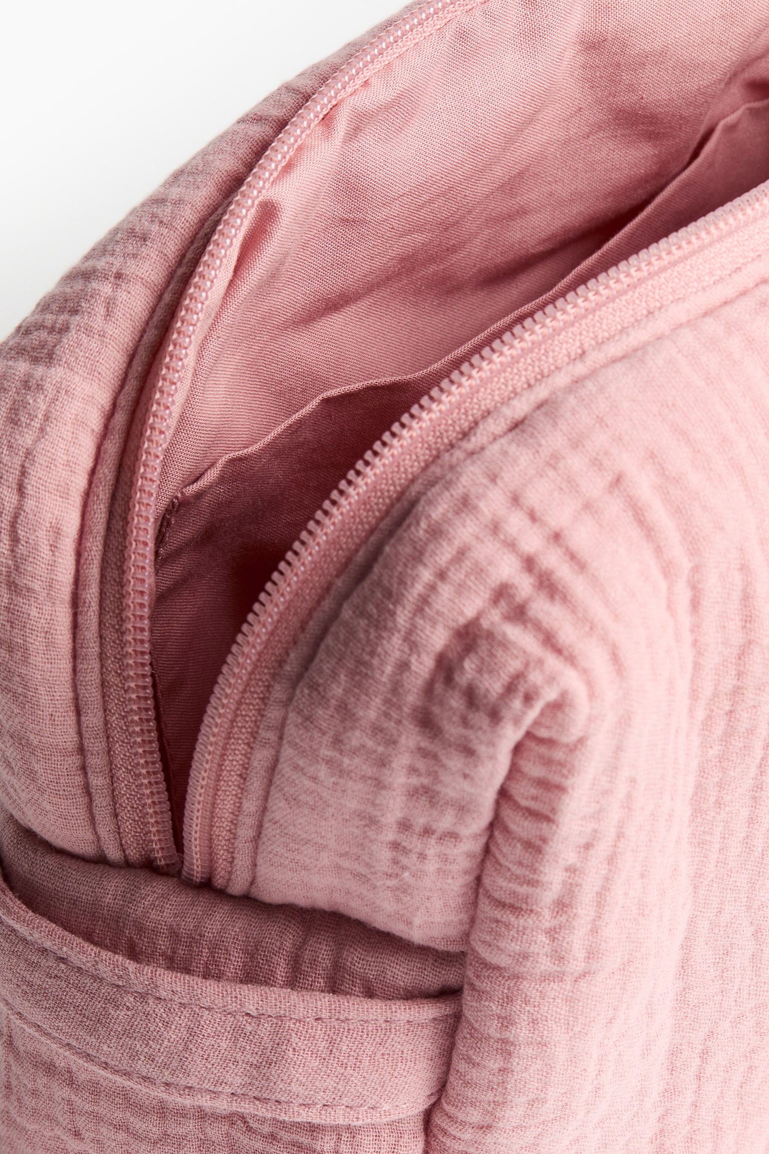 Wickeltasche aus Musselin - Rosa/Hellbeige/Helles Khakigrün - 5