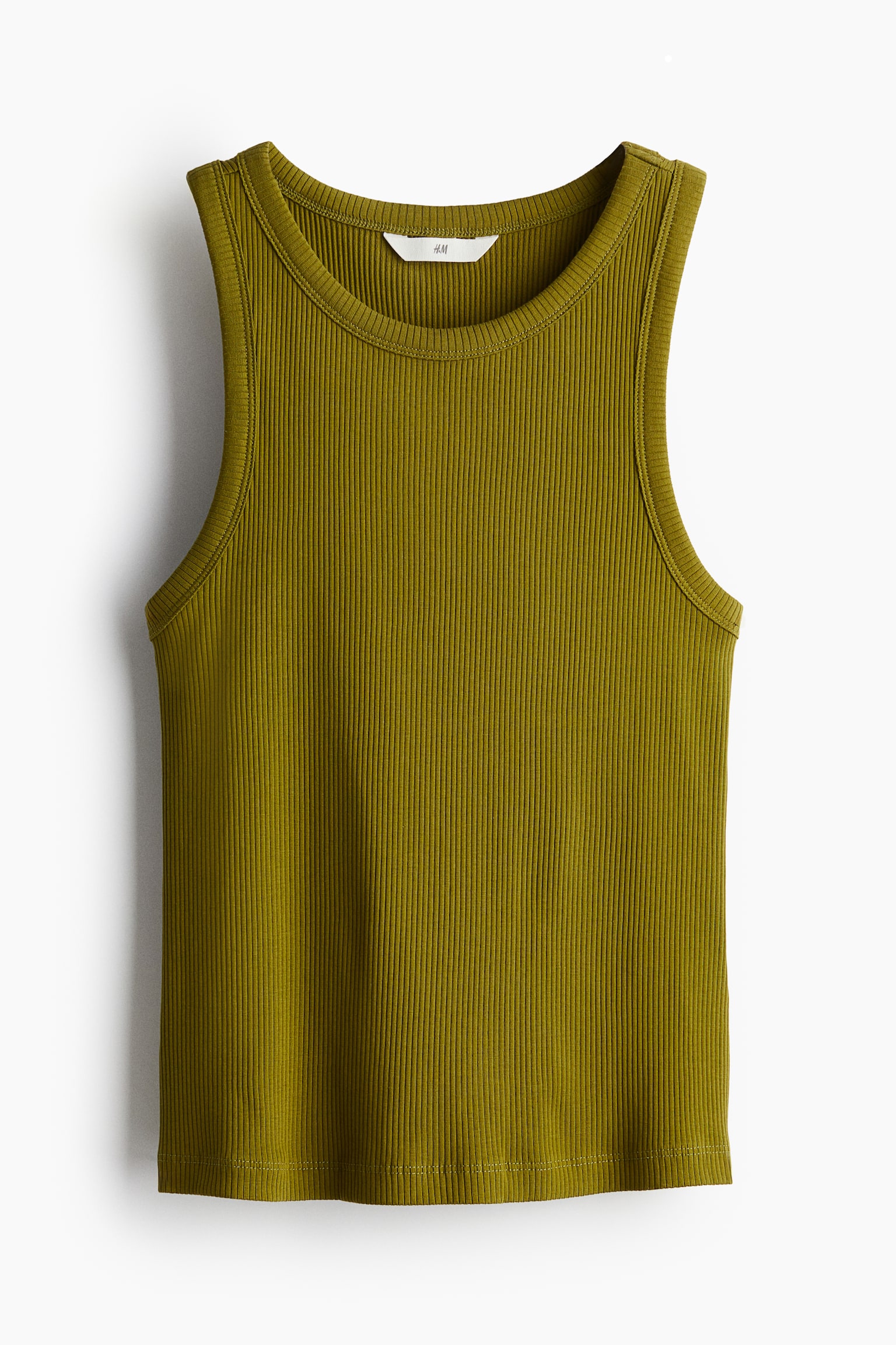 Rib Tank - Olive green/White/Stripe/White/Stripe/Light beige marle/Bright blue - 2