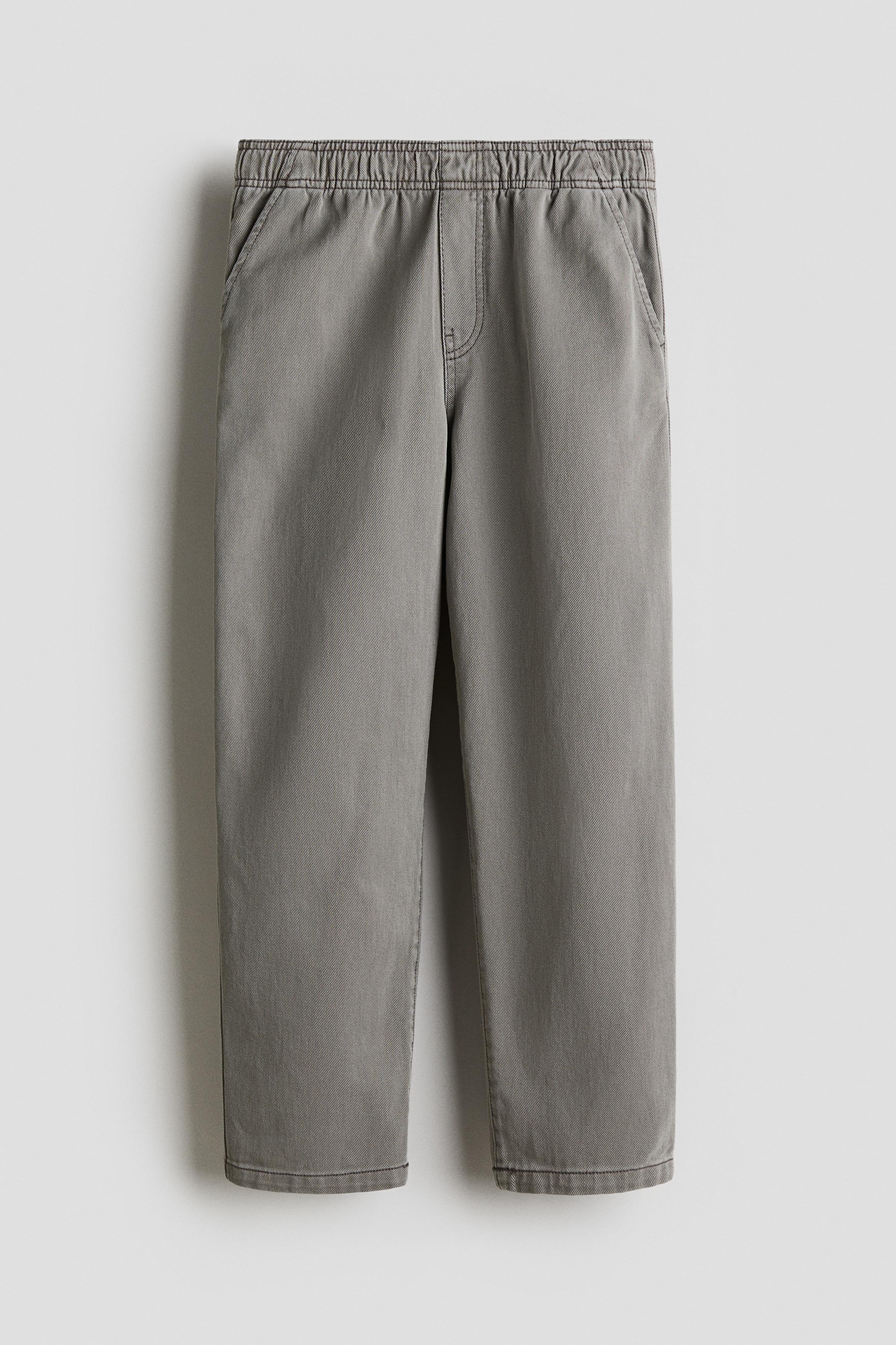 Cotton twill joggers - Dark grey/Black/Beige
