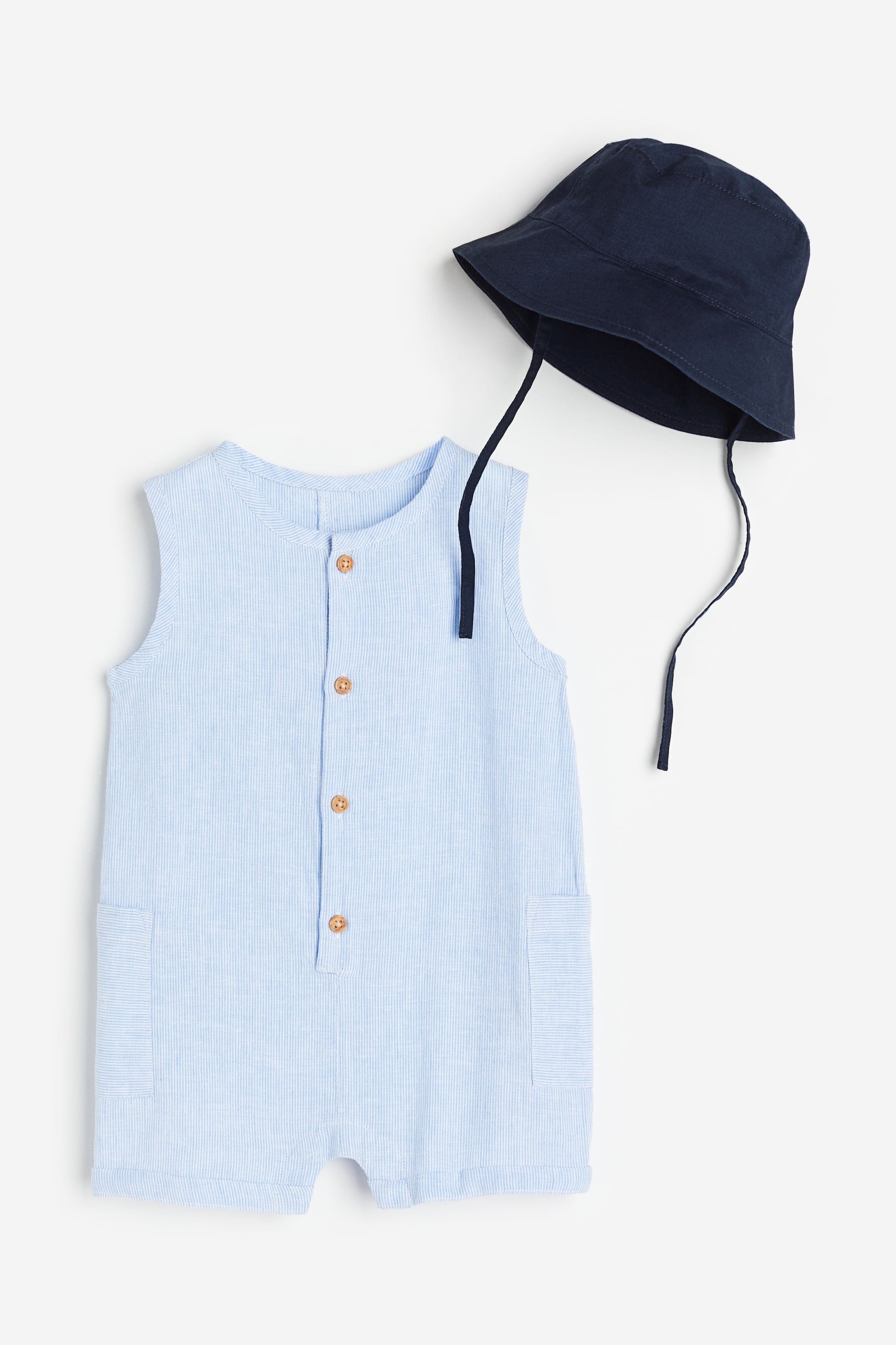 View larger image: 2-piece set - Light blue/Striped - Kids | H&M IN 1