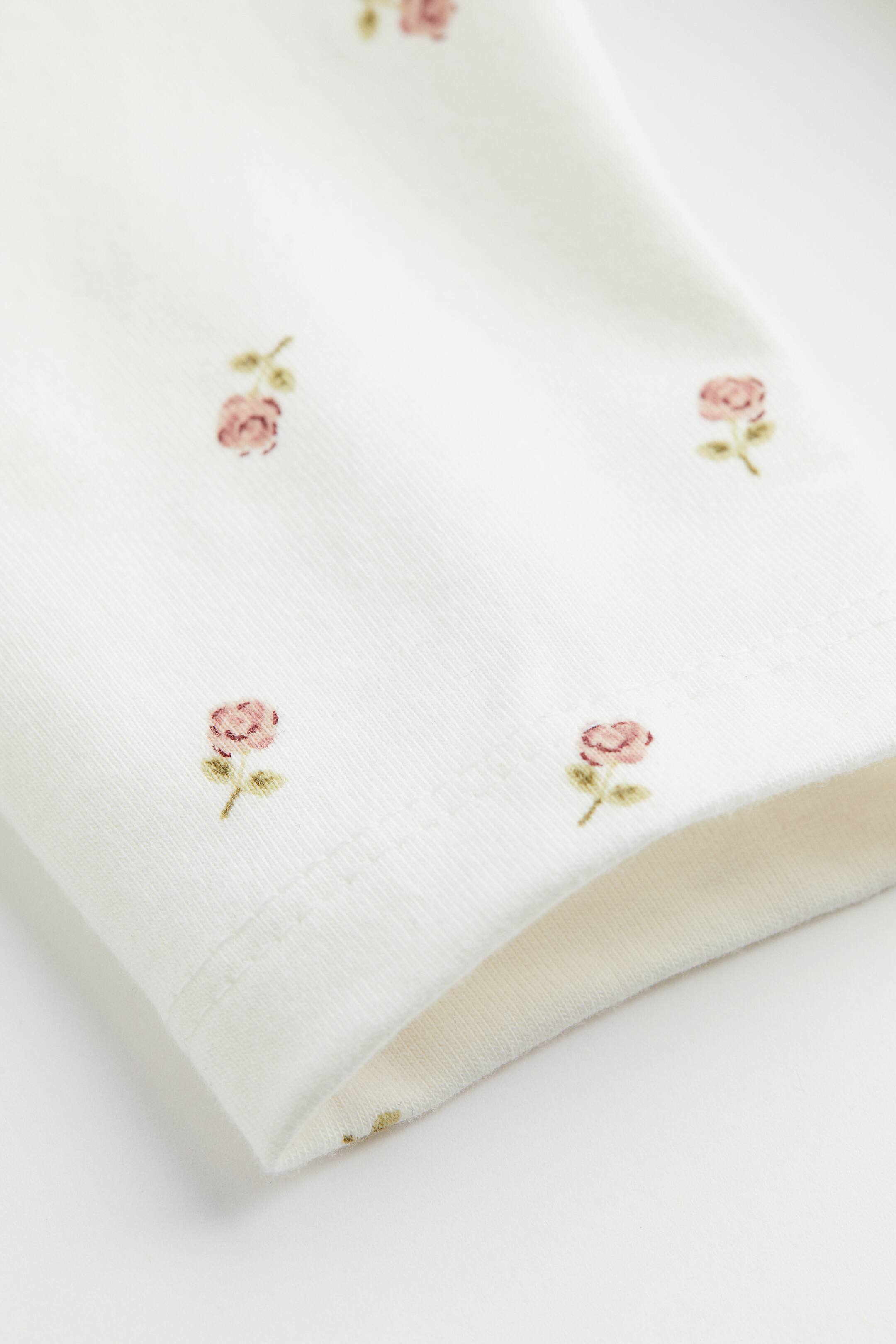 View larger image: 2-piece cotton set - Old rose/Roses - Kids | H&M IN 3