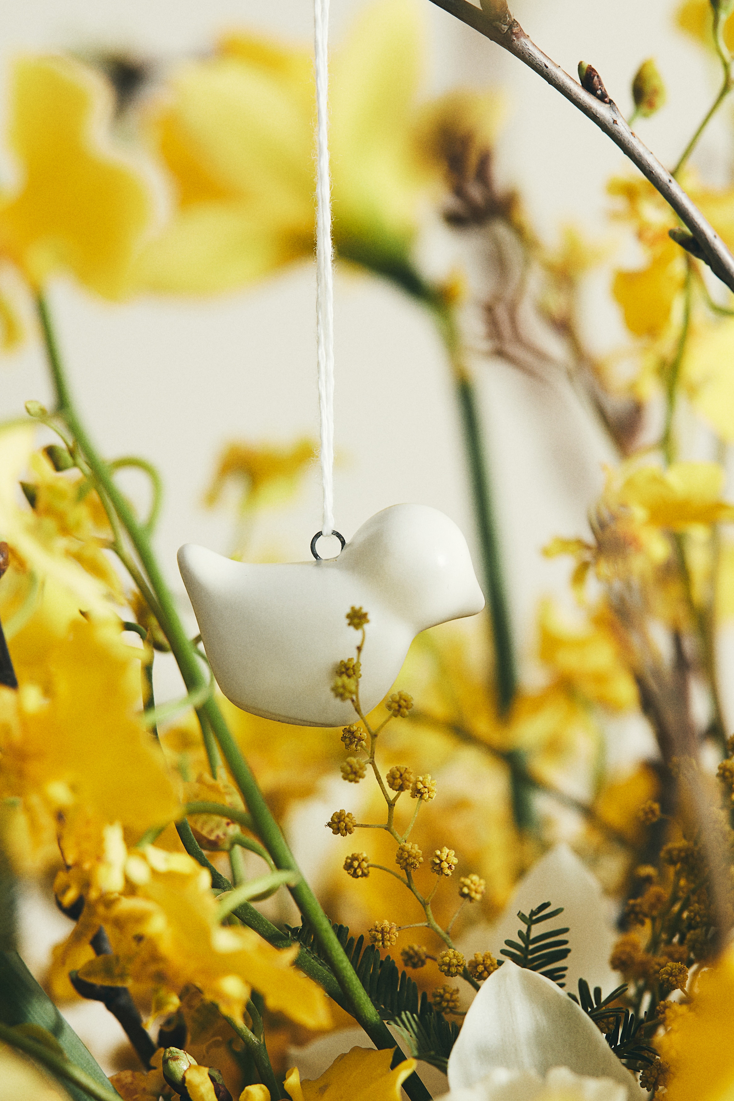 2-pack stoneware Easter decorations - White