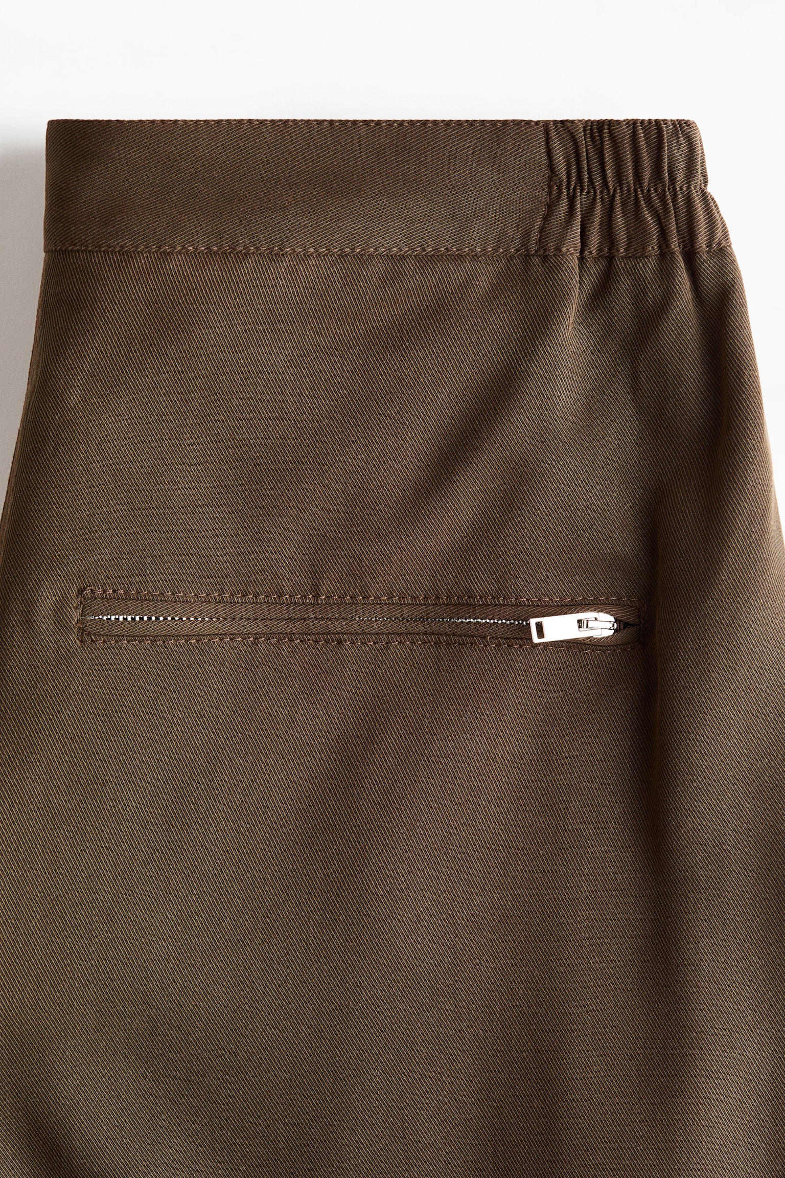 Lyocell-blend cargo trousers - Dark brown - 8