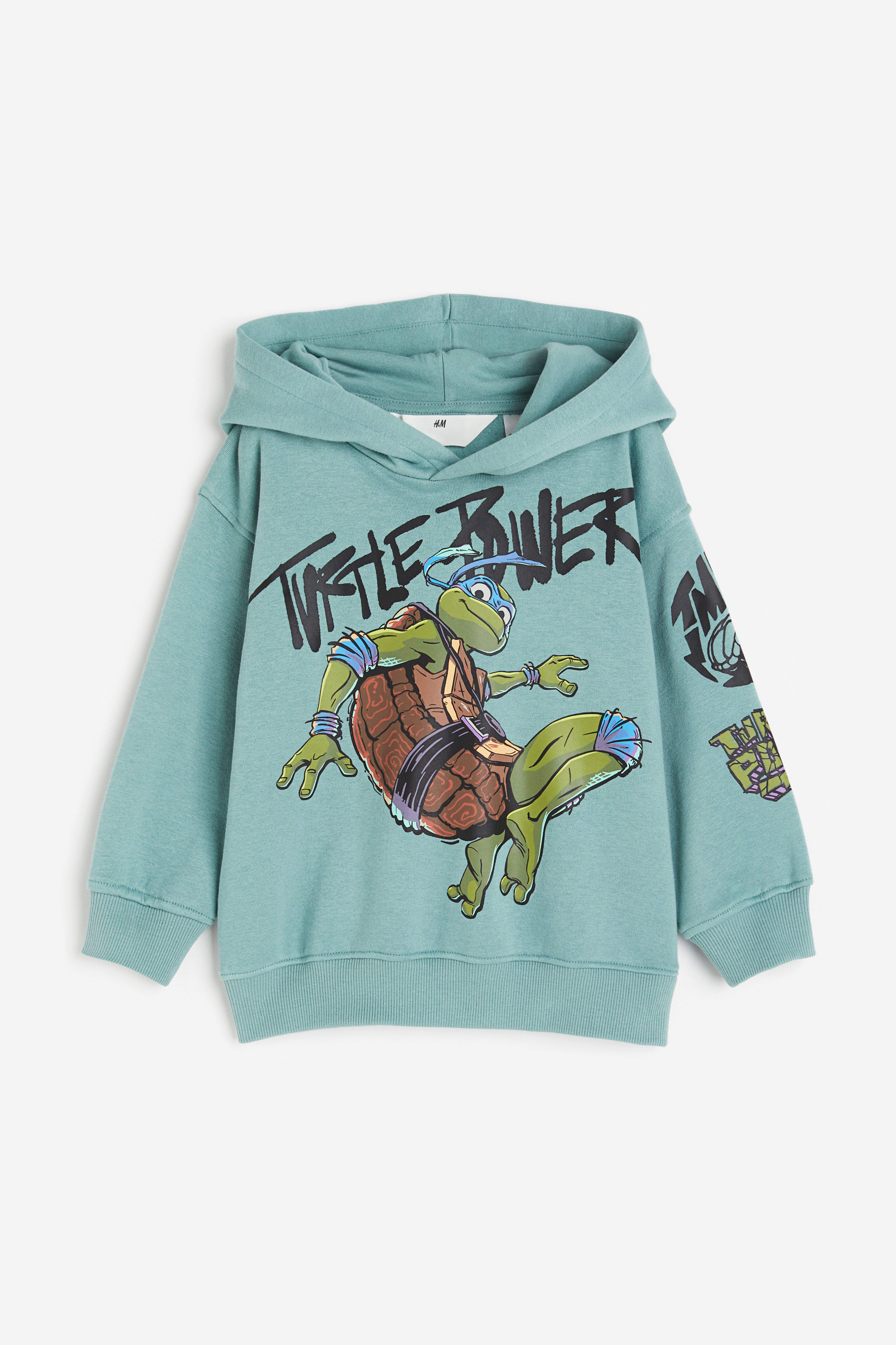 Printed Hoodie Turquoise TMNT Kids H M CA