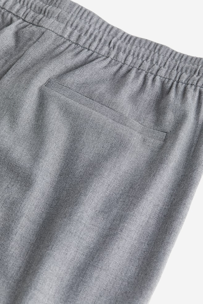 Pantalon large avec taille élastique - Gris chiné/Noir/blanc/Beige clair - 4