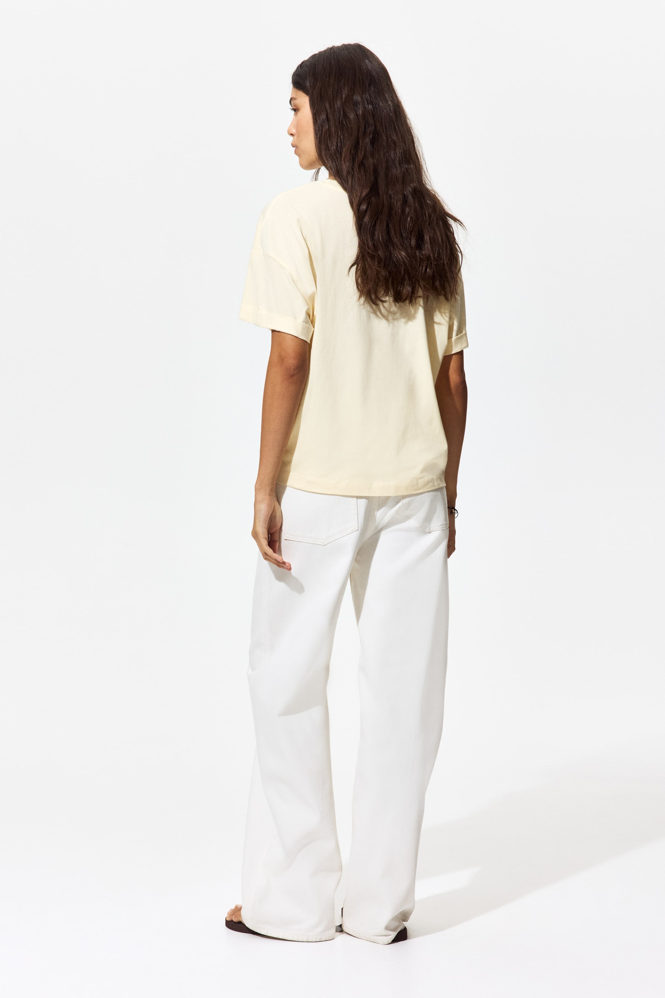 Женские футболки H&M Loose-Fit Cotton T-Shirt — фото 5