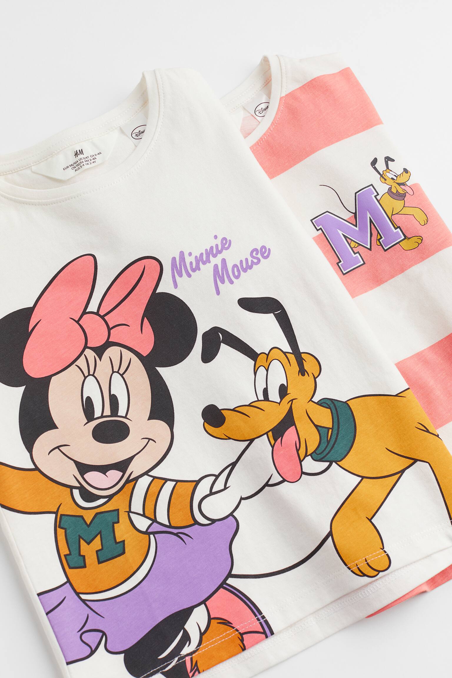 3-pack Print Jersey Tees - Natural white/Minnie Mouse/Light green/Gabby's Dollhouse/Light pink/Barbie/Dark grey/Squishmallows/Light blue/Frozen/White/Minnie Mouse/Light pink/Minnie Mouse/White/Frozen/White/SmileyWorld®/Light purple/Paw Patrol/Light pink/Minnie Mouse/Light purple/Paw Patrol/Light pink/Frozen/White/Frozen - 2