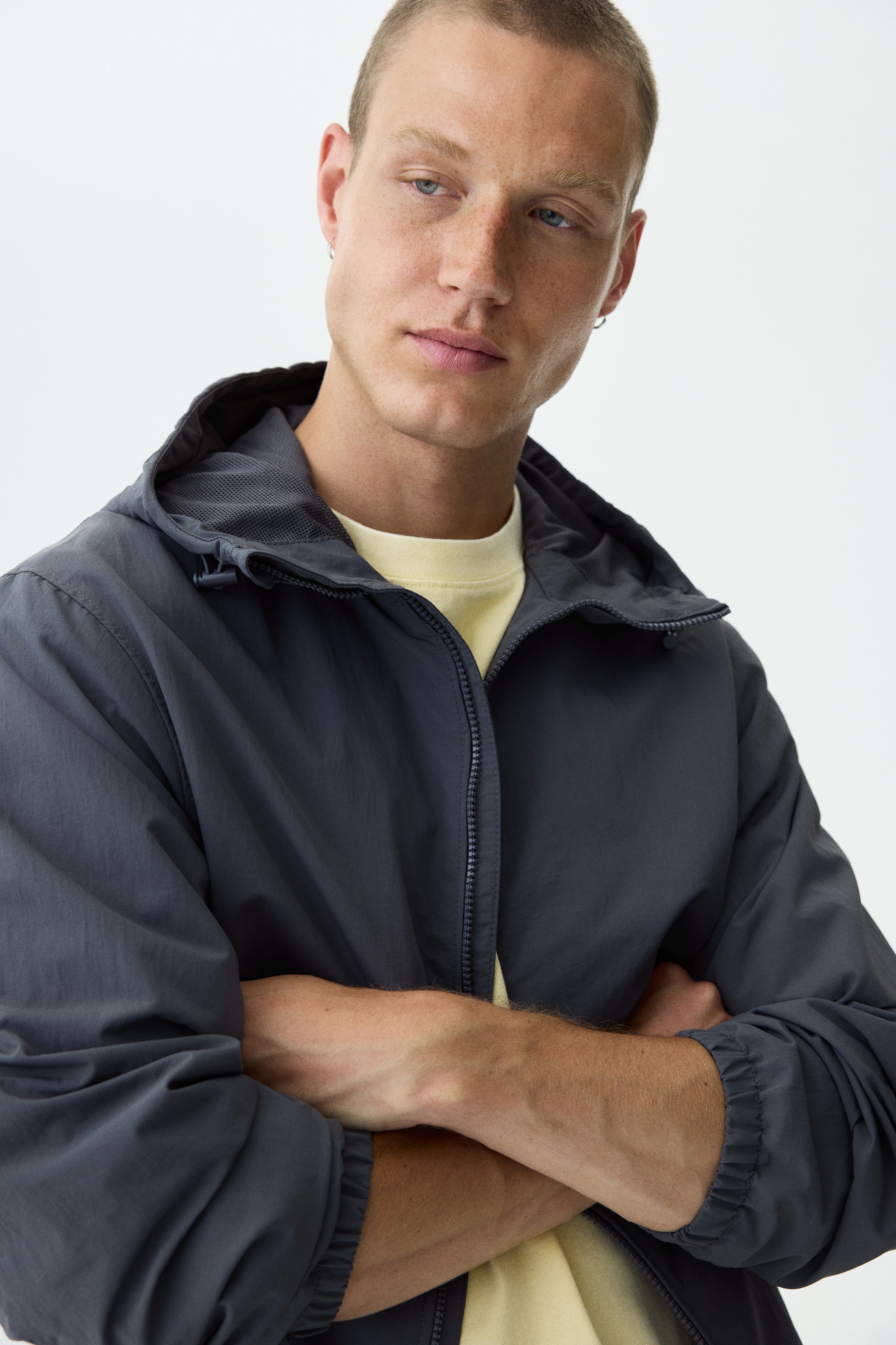 Veste coupe-vent hydrofuge en nylon
