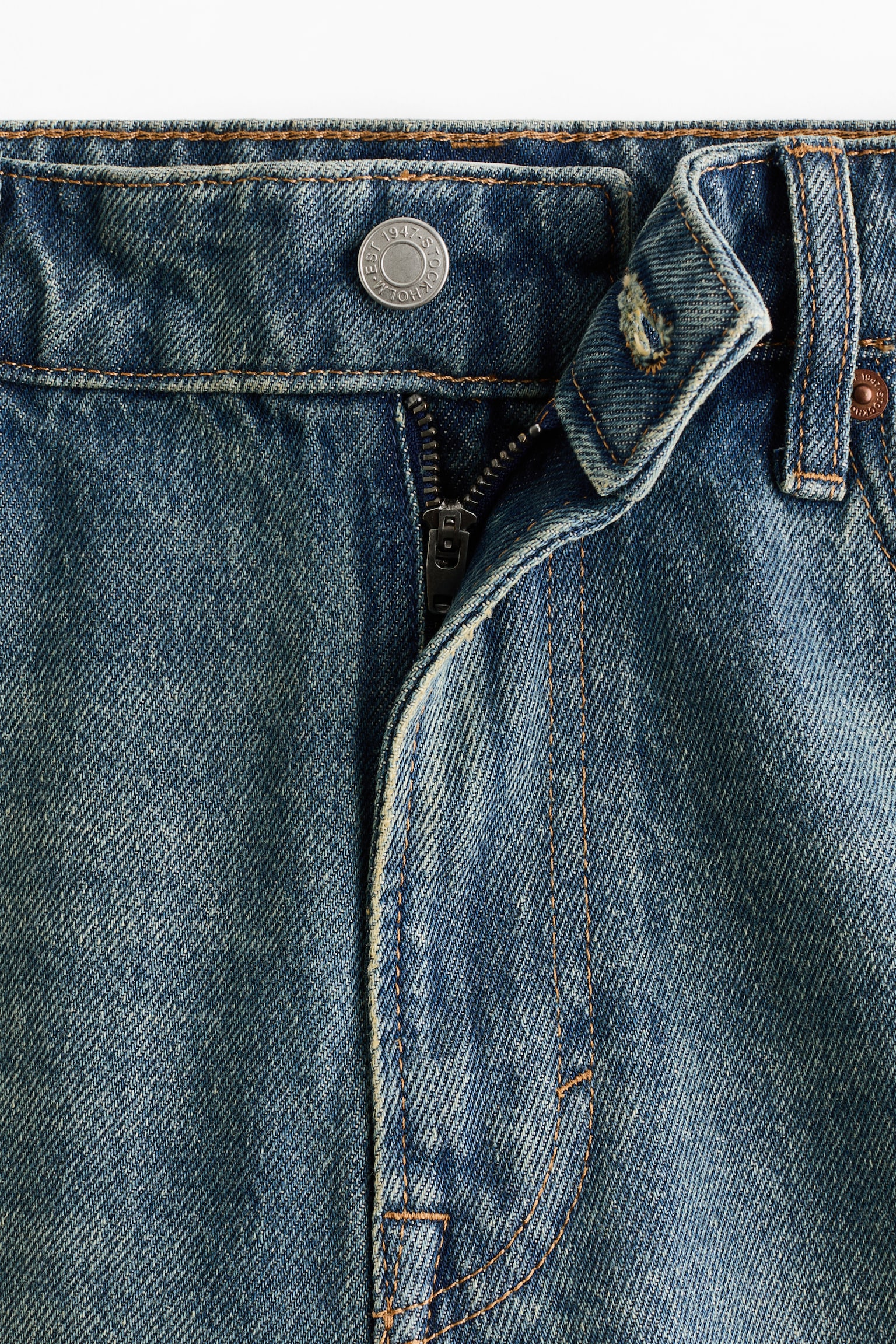 Женские джинсы H&M Baggy Regular-Waist Barrel, цвет: Джинсовый синий — фото 6