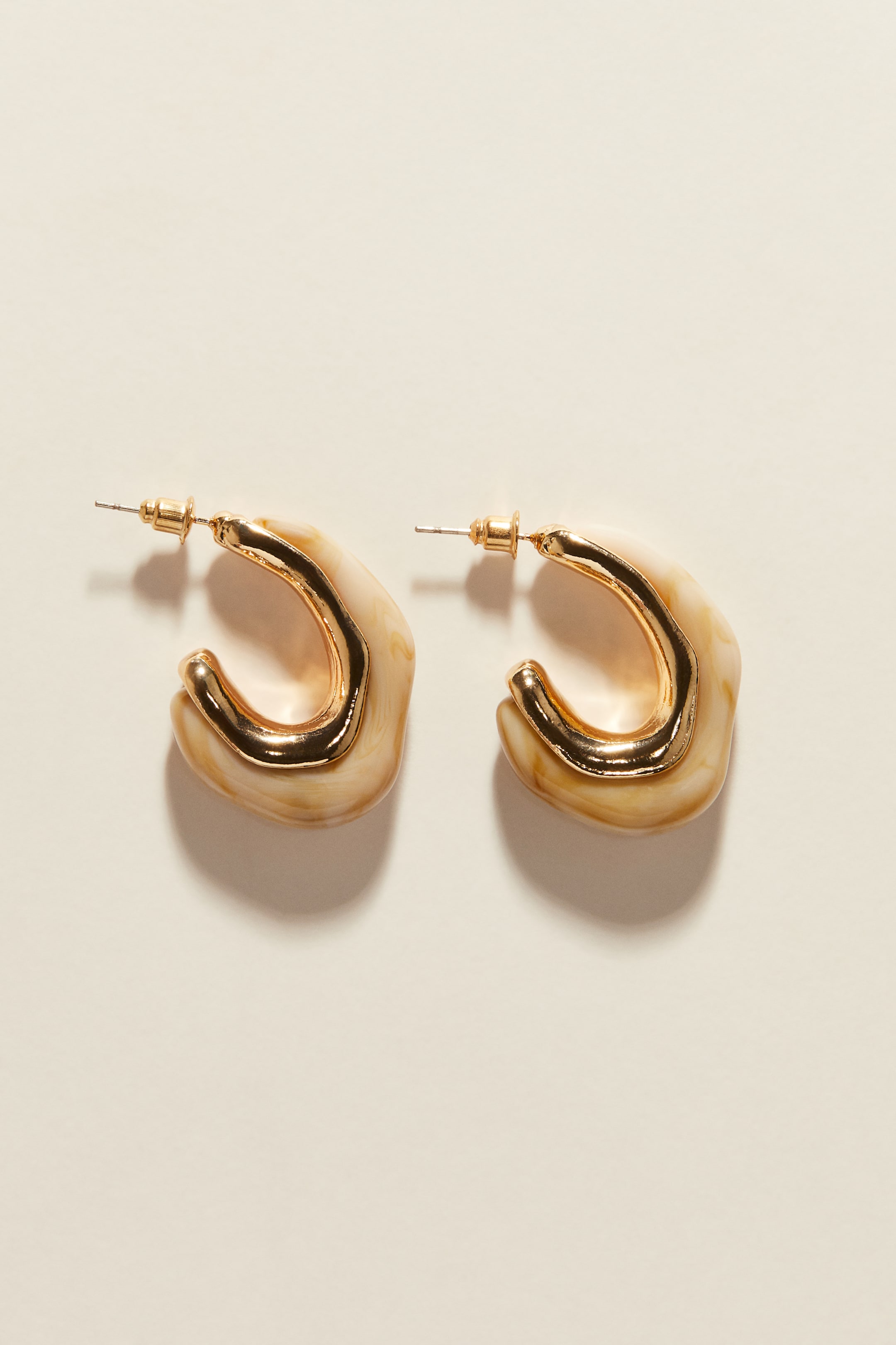 Marbled Hoop Earrings