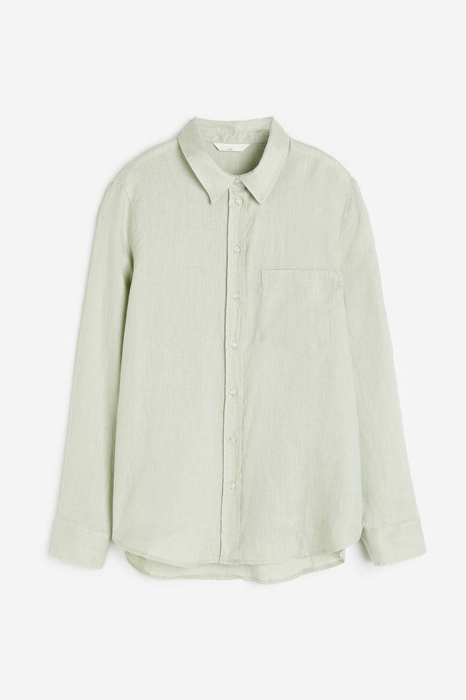 Linen shirt - Light green - 2
